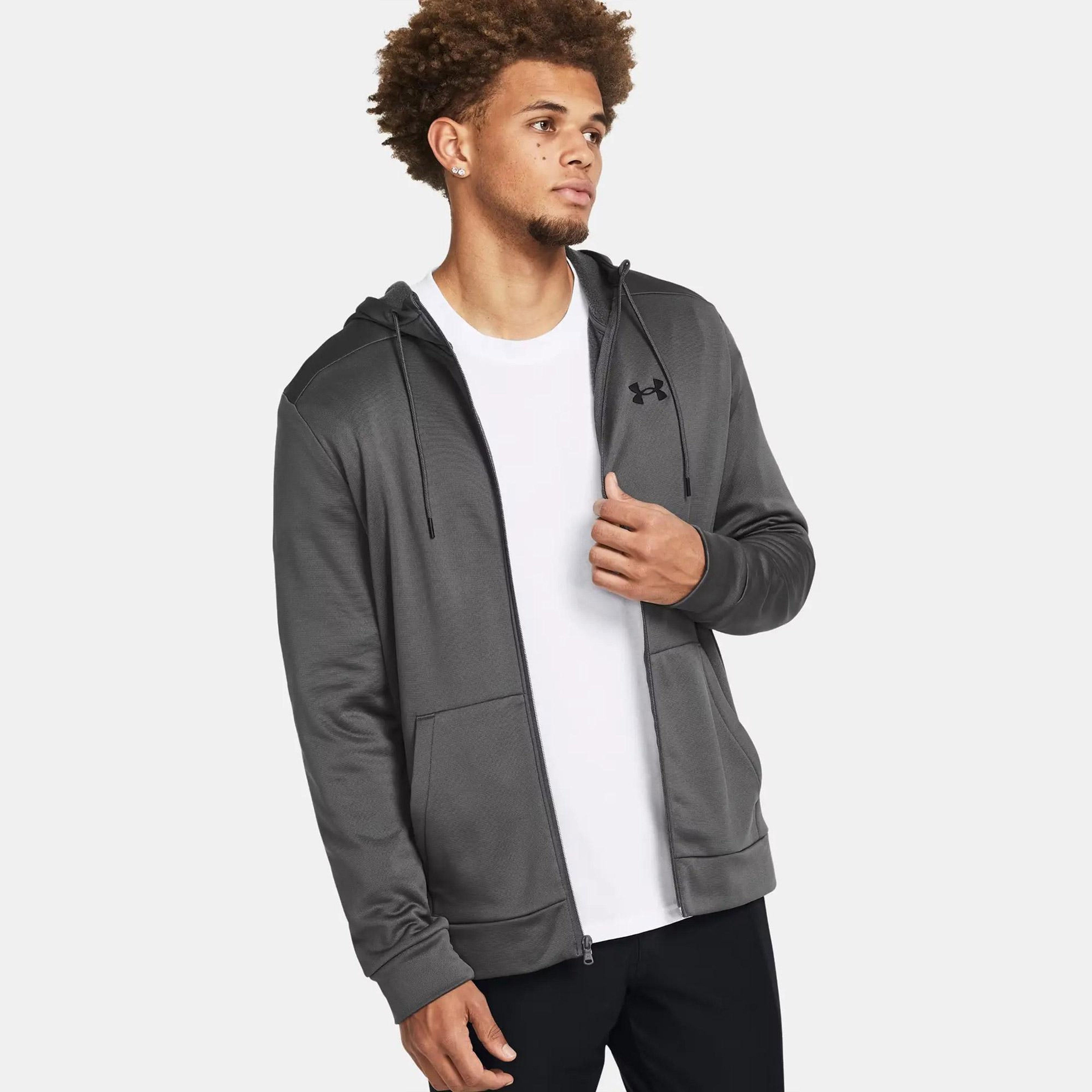 Under Armour Fleece Zipped Erkek Gri Günlük Sweatshirt