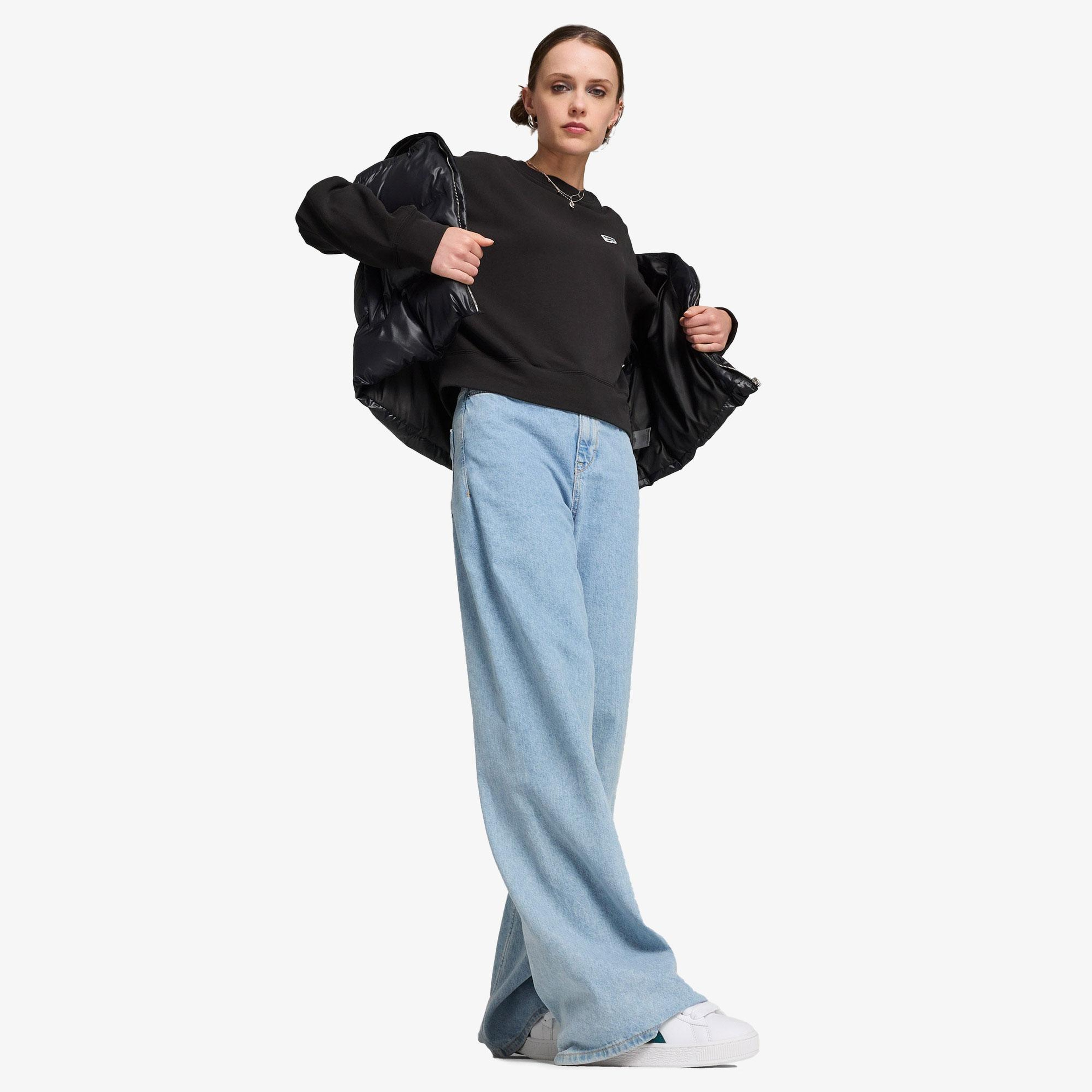 Puma Downtown Re:Collectıon Crew Kadın Siyah Sweatshirt
