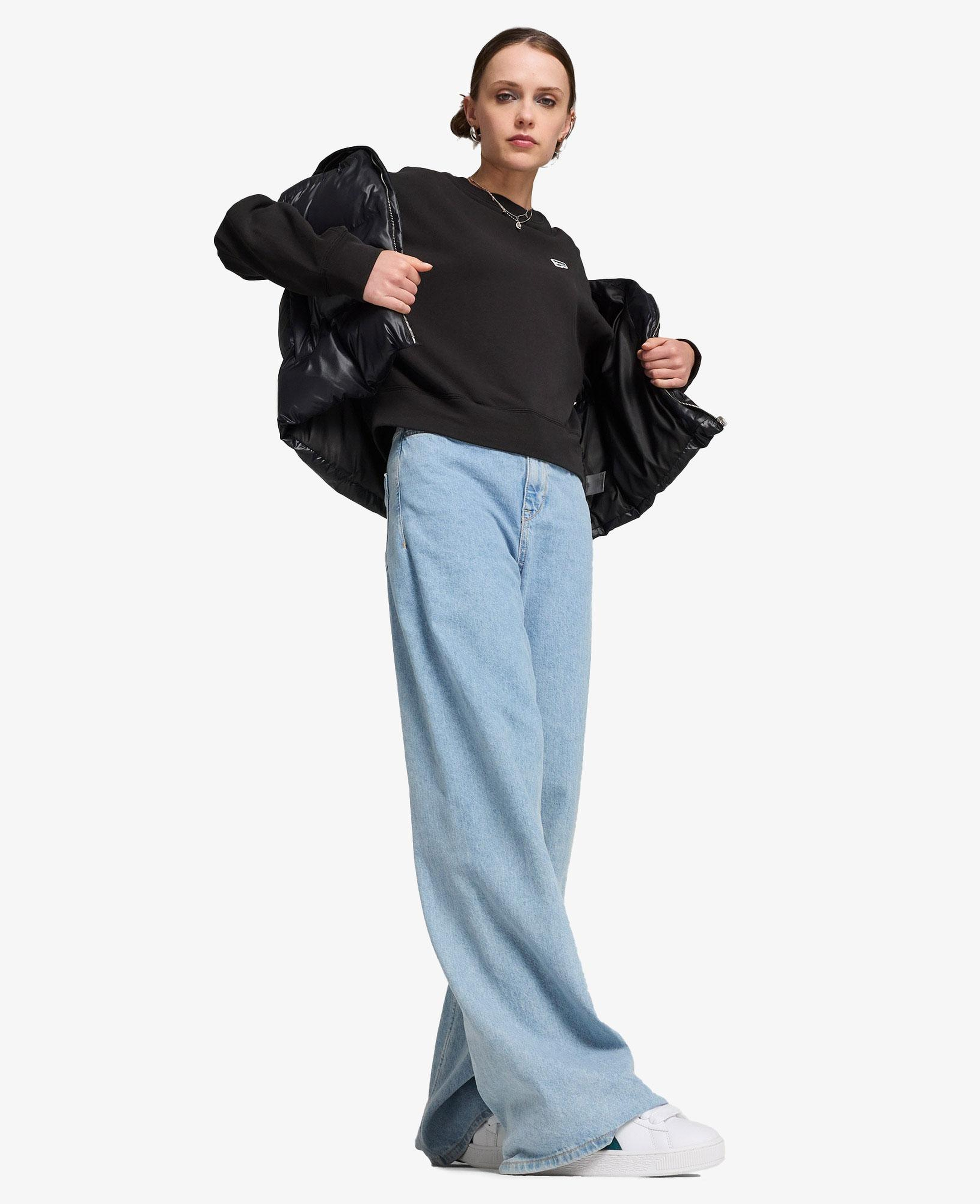 Puma Downtown Re:Collectıon Crew Kadın Siyah Sweatshirt