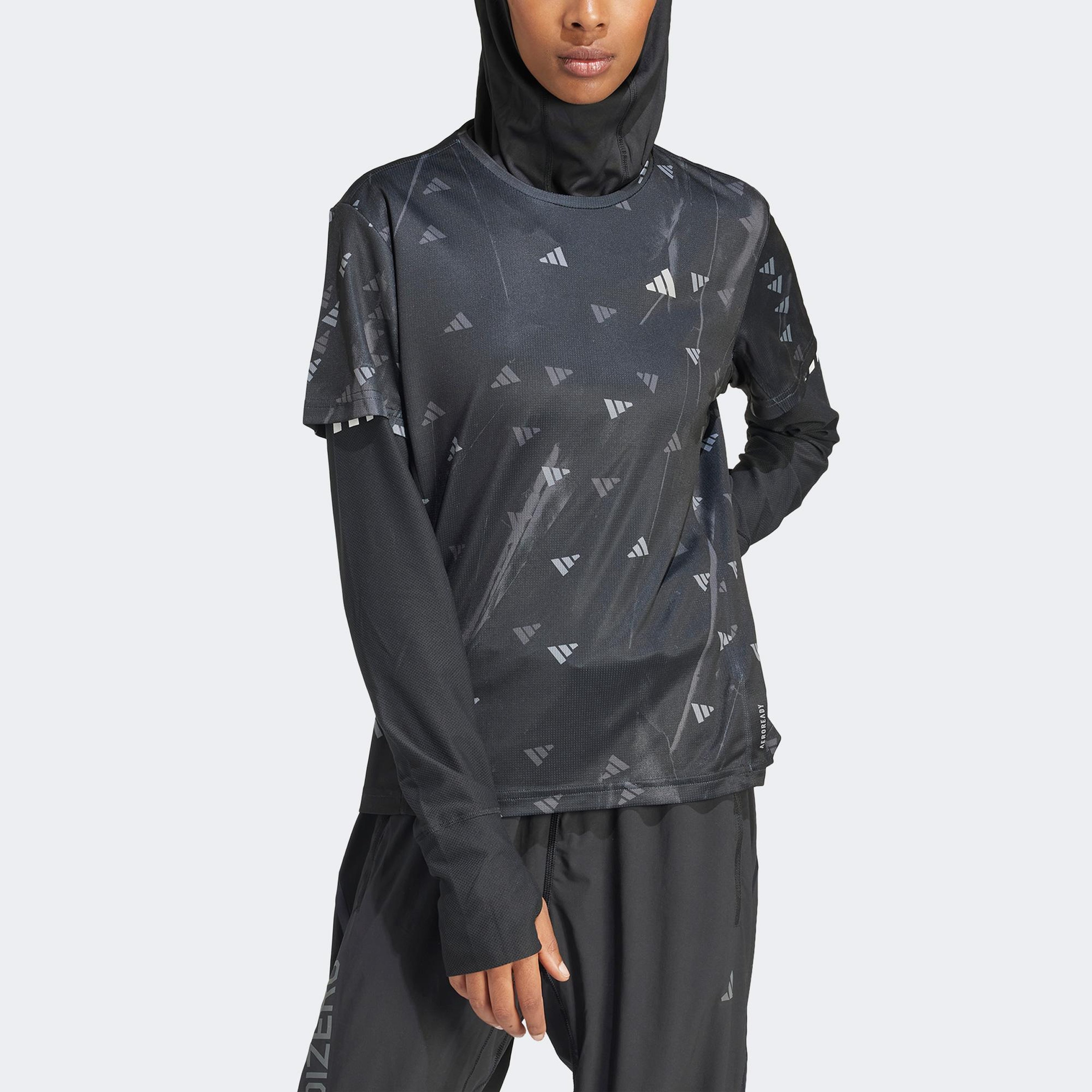 adidas Run It Bl Kadın Siyah Günlük T-Shirt