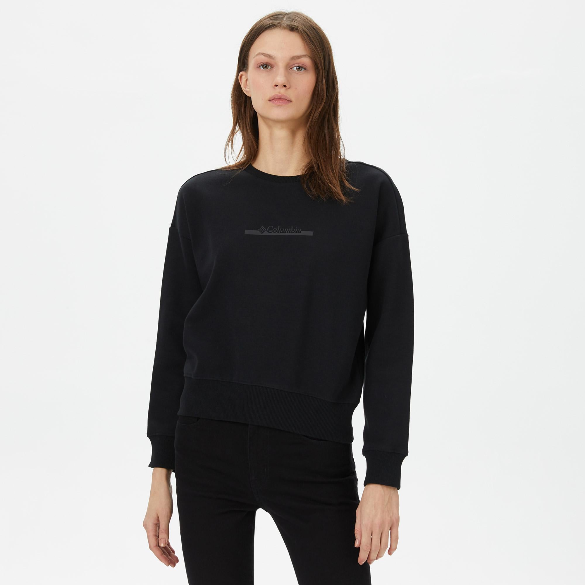 Columbia Bar Split Kadın Siyah Günlük Sweatshirt