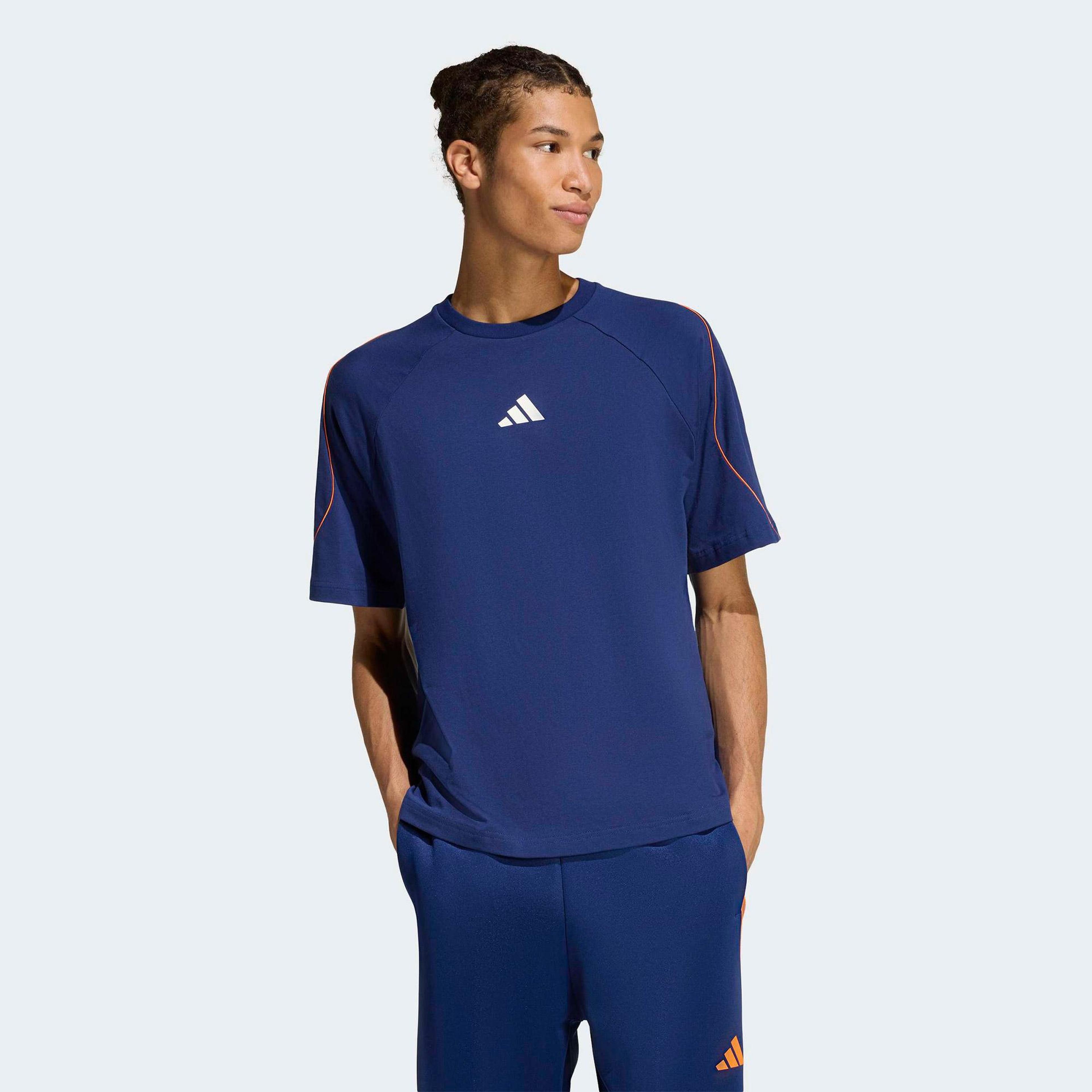 adidas Stadium Erkek Mavi Antrenman T-Shirt