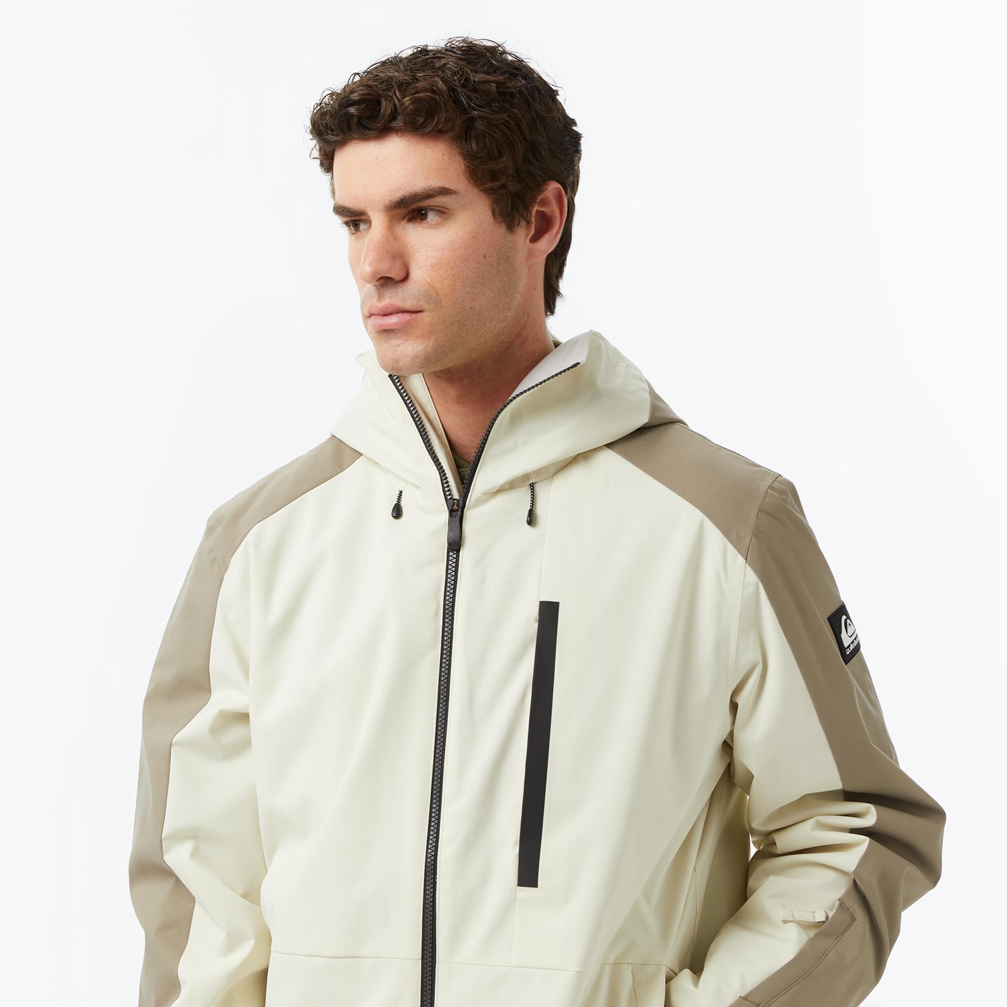 Quiksilver Mission Block Erkek Krem Kayak Montu