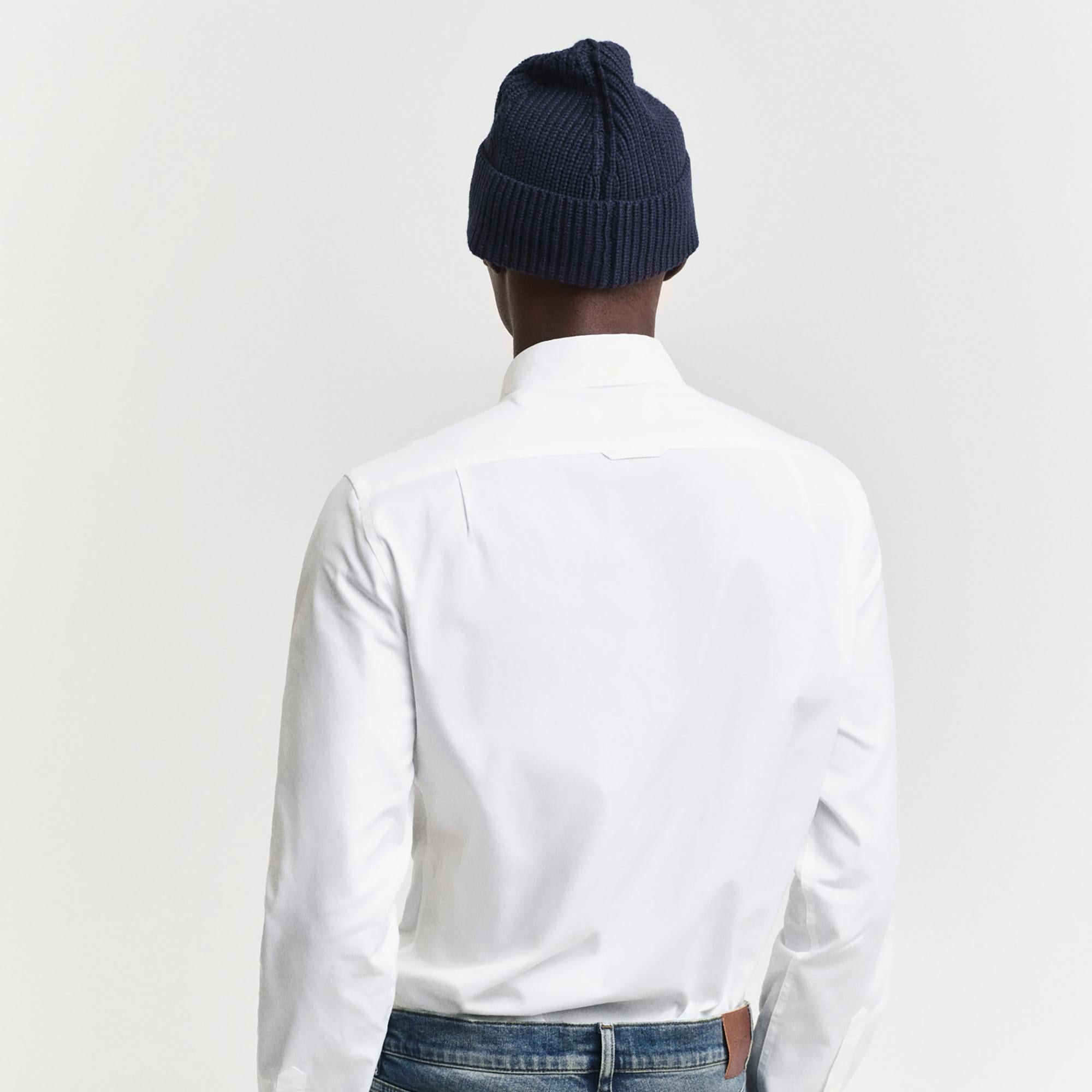 GANT Erkek Beyaz Slim Fit Düğmeli Yaka Oxford Gömlek
