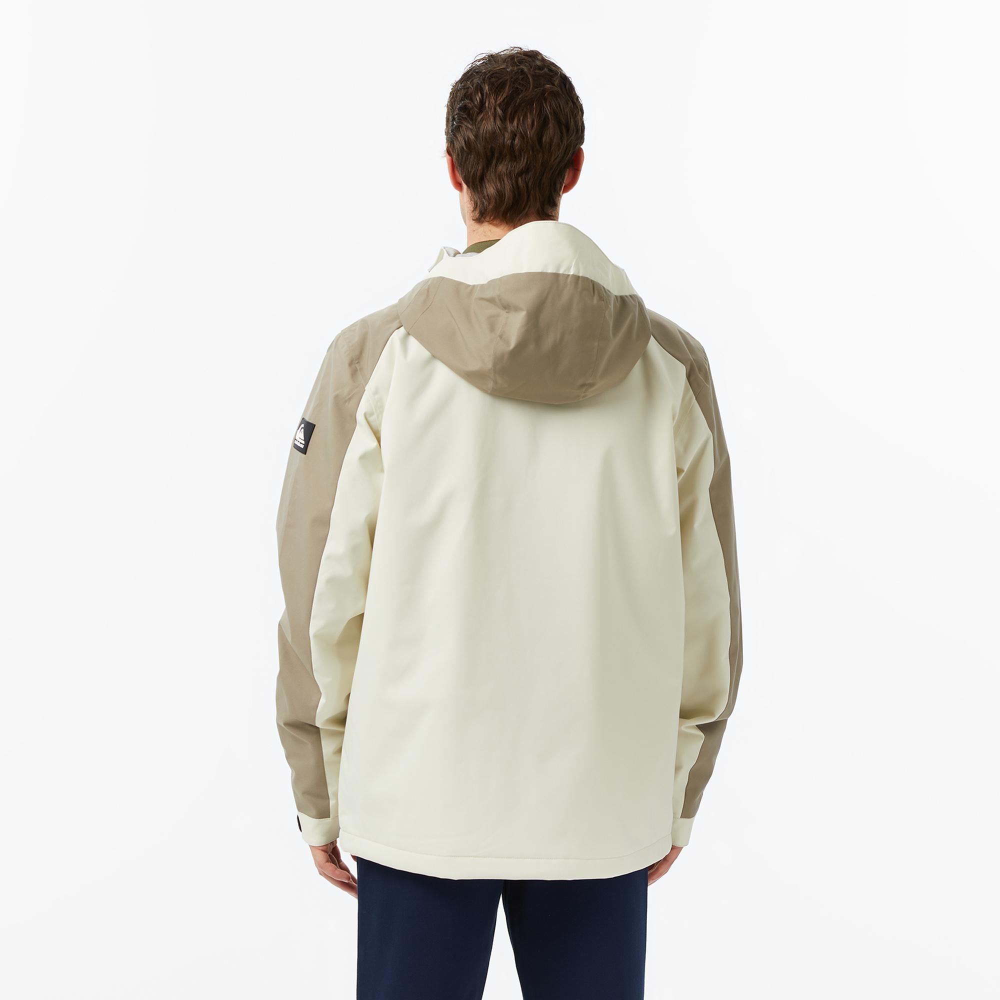 Quiksilver Mission Block Erkek Krem Kayak Montu