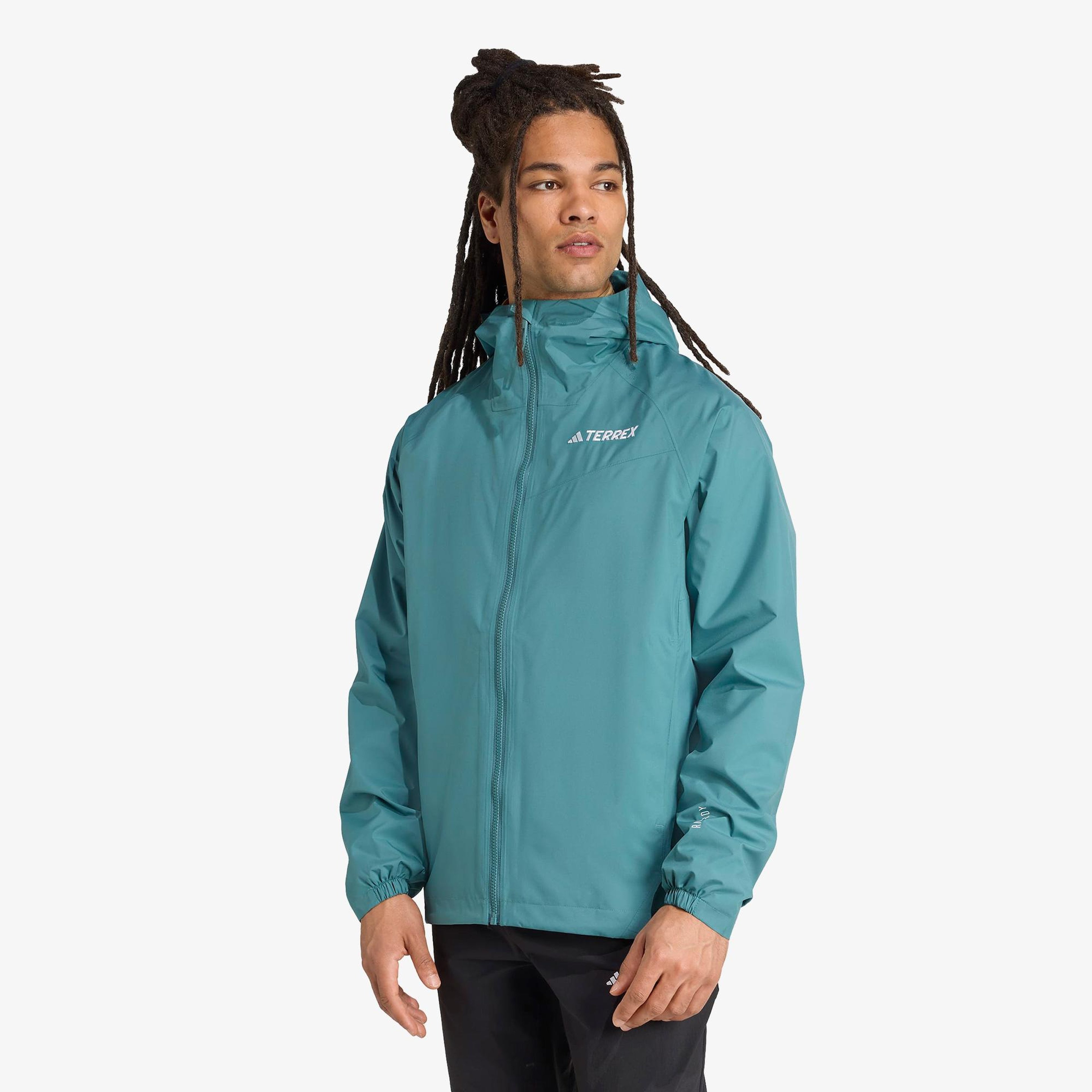 adidas Terrex Multi 2L Rain Rdy Erkek Yeşil Yağmurluk