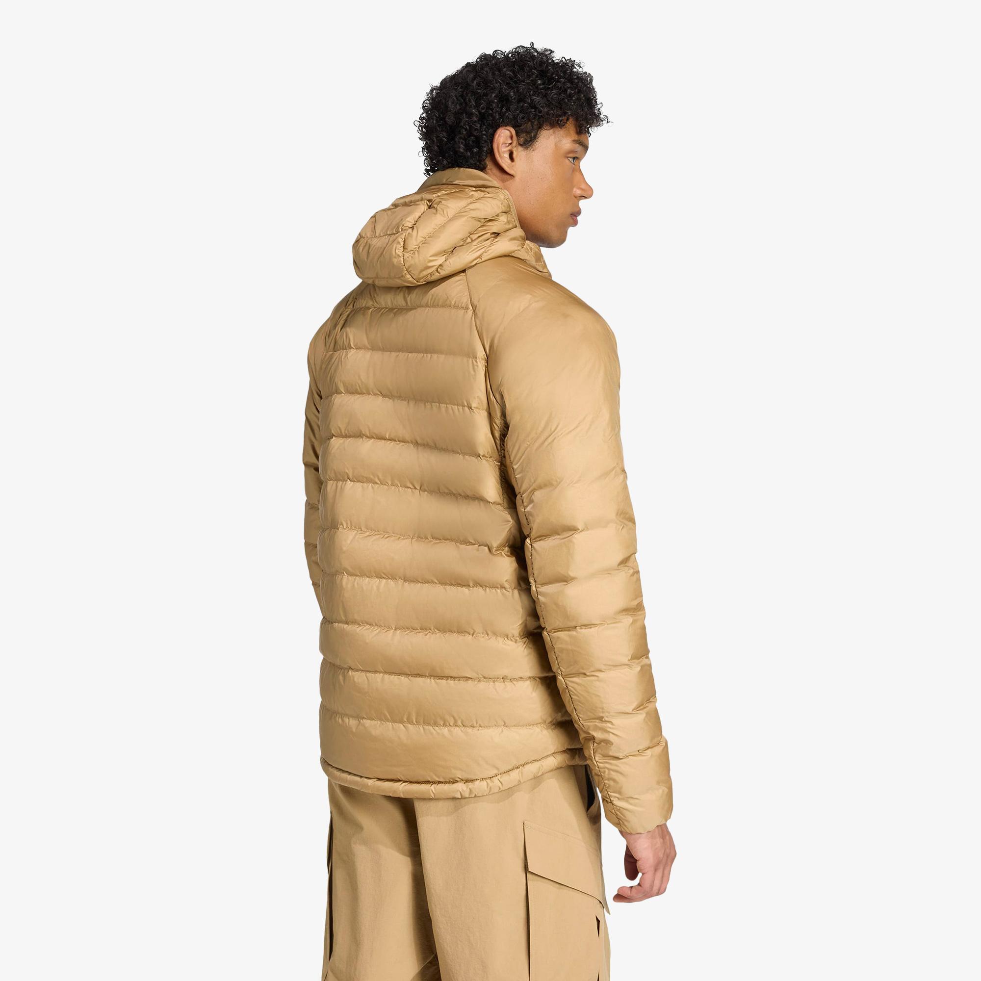 adidas Terrex Xperior Climawarm+ Down Kapüşonlu Erkek Kahverengi Yürüyüş Montu