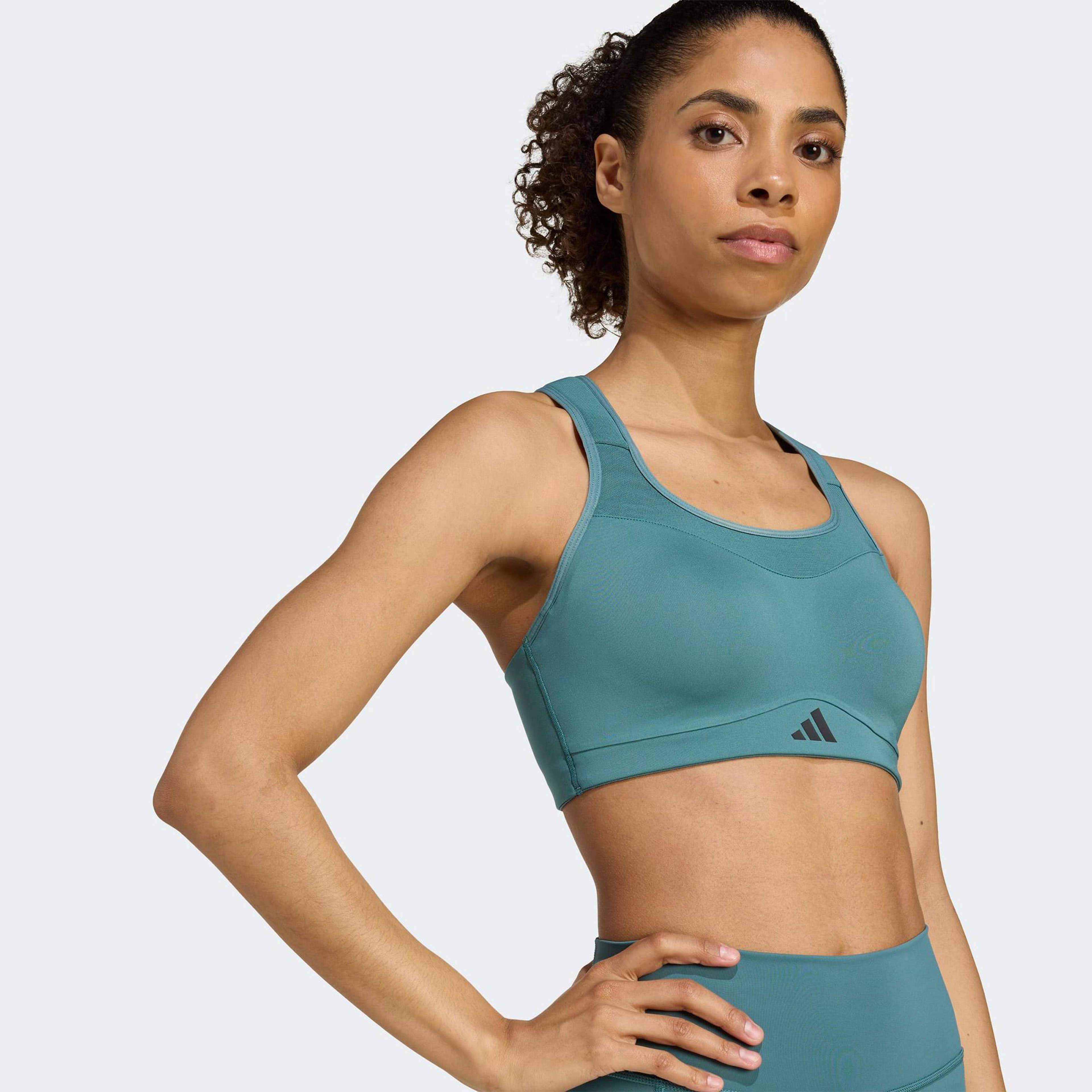 adidas Tlrd impact Training High Support Kadın Yeşil Antrenman Bra