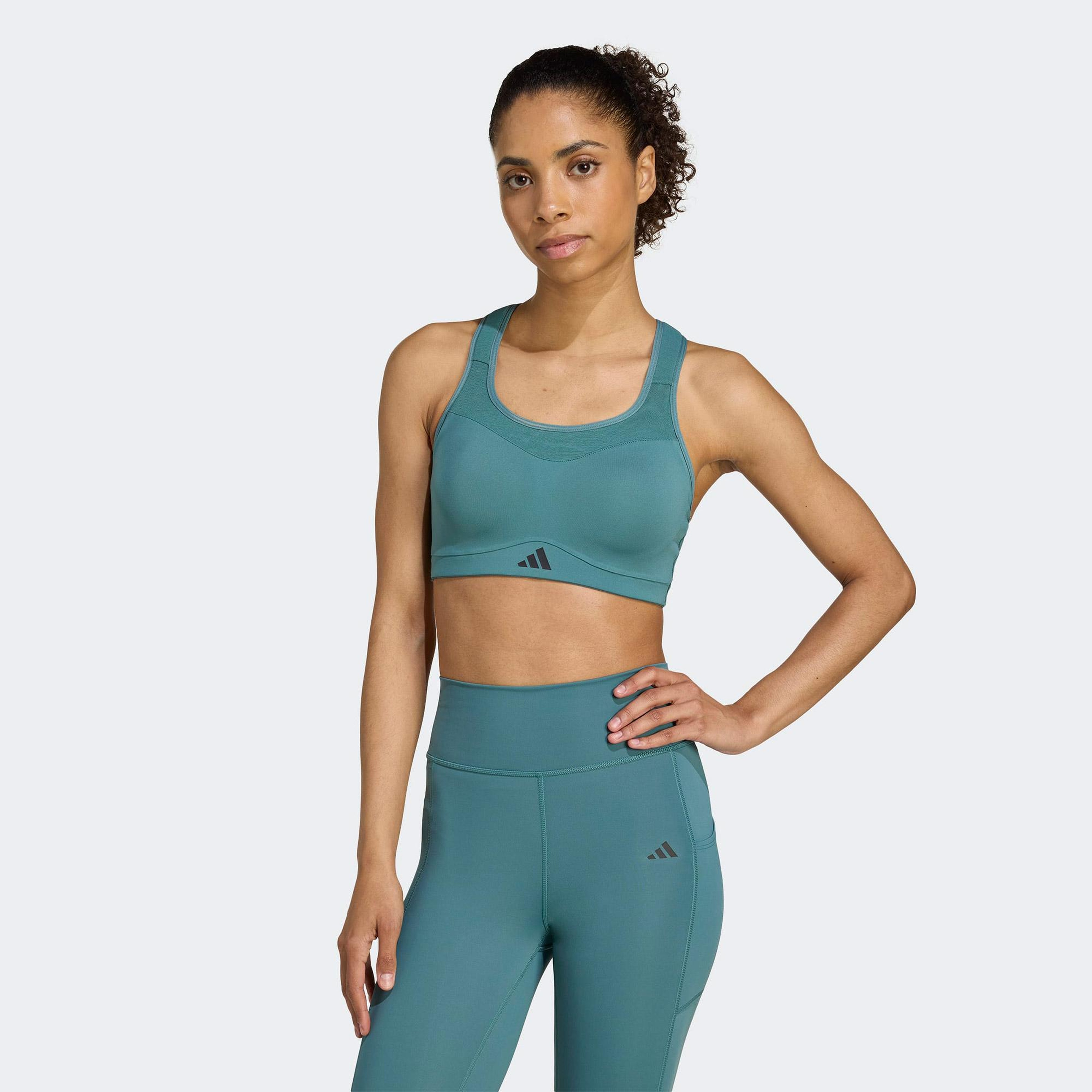 adidas Tlrd impact Training High Support Kadın Yeşil Antrenman Bra