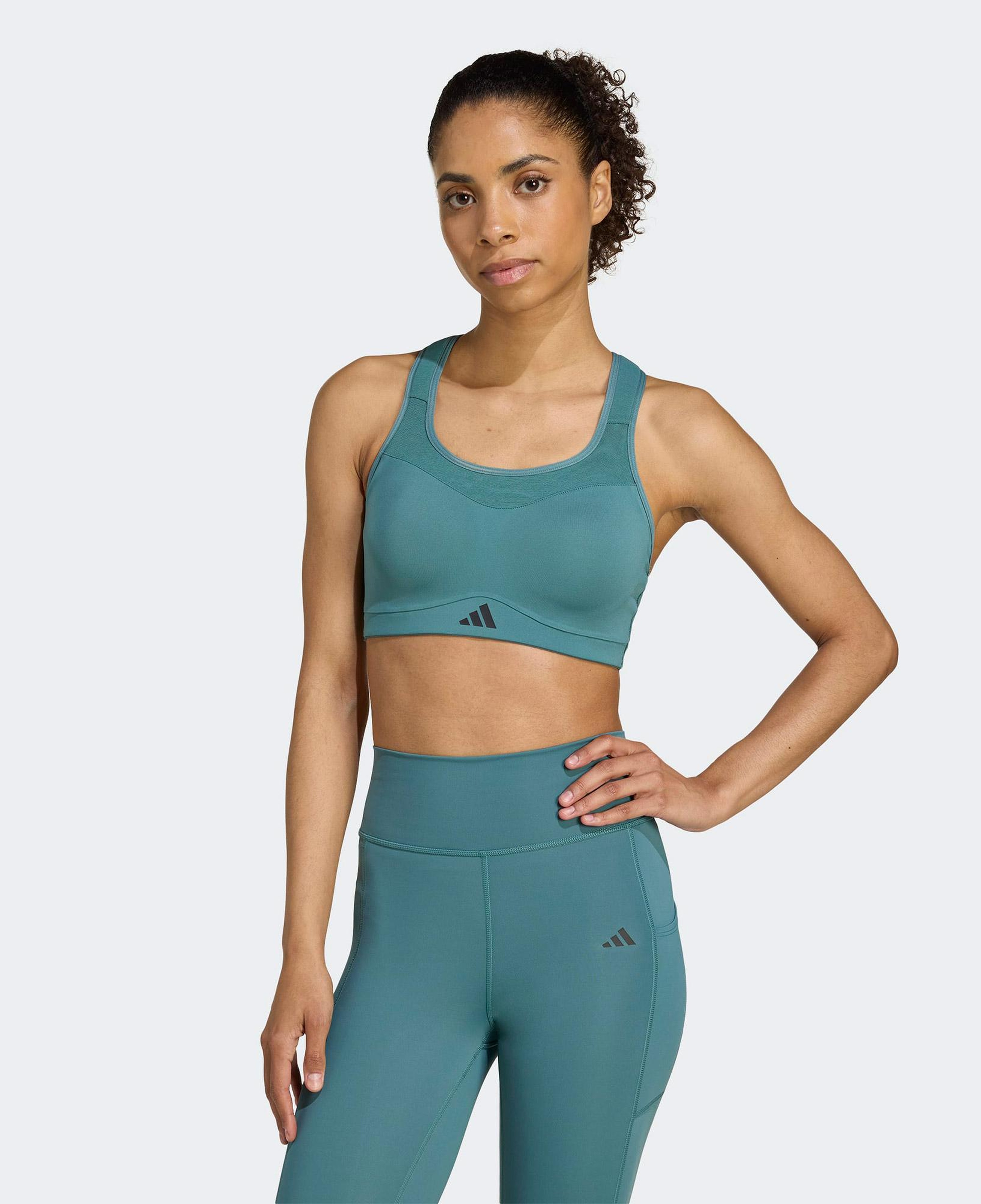 adidas Tlrd impact Training High Support Kadın Yeşil Antrenman Bra
