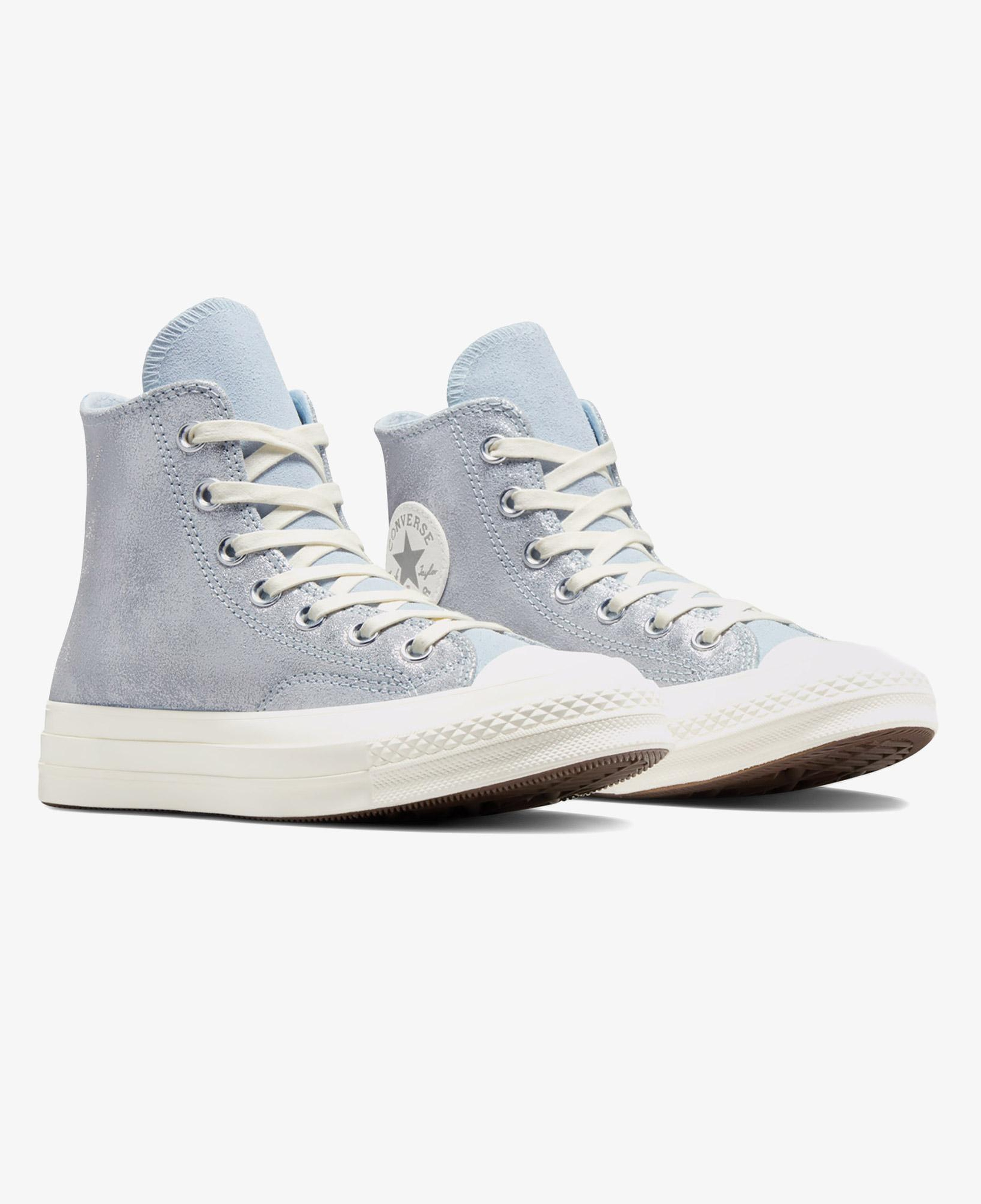 Converse Chuck 70 Suede Shimmer Unisex Mavi Süet Deri Sneaker