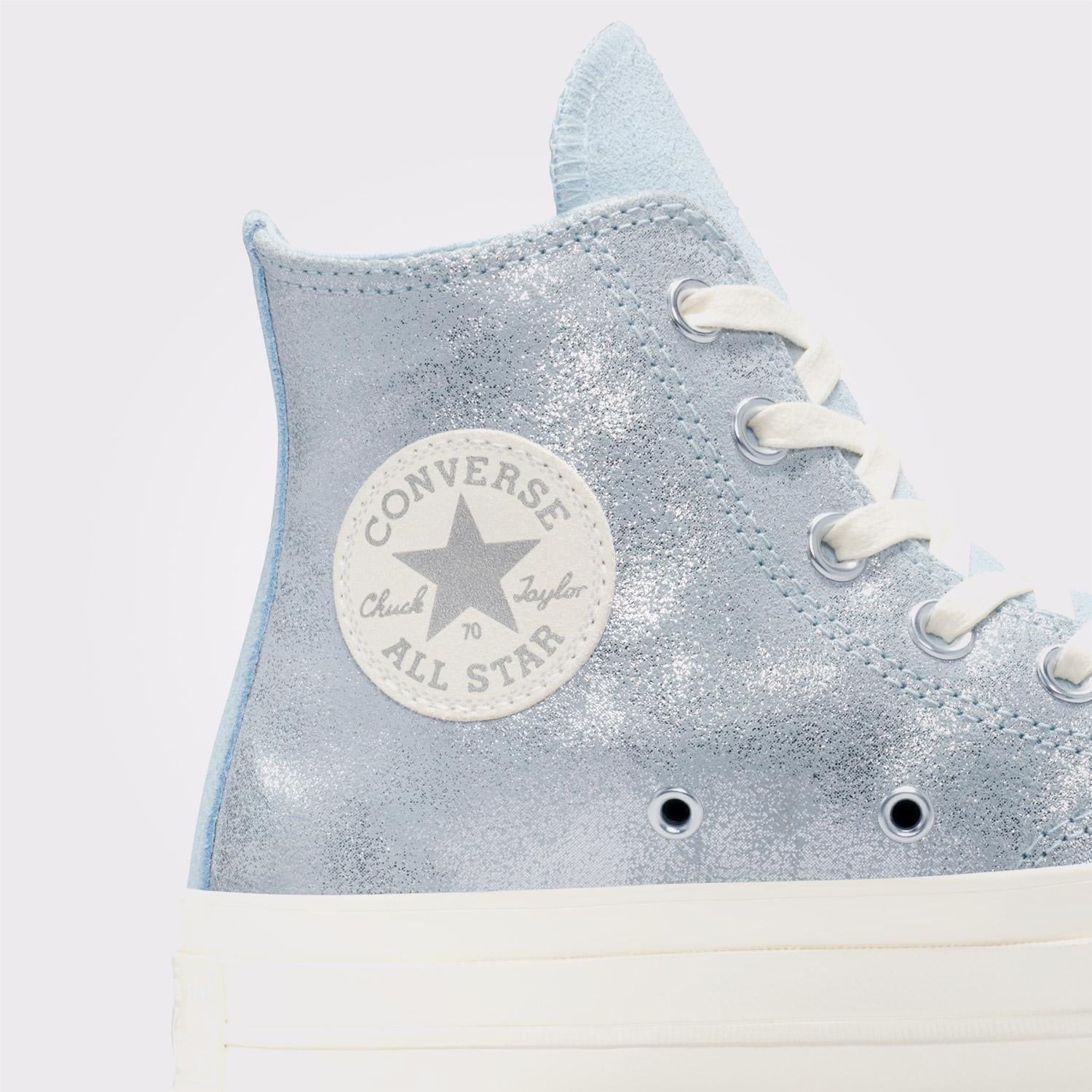 Converse Chuck 70 Suede Shimmer Unisex Mavi Süet Deri Sneaker