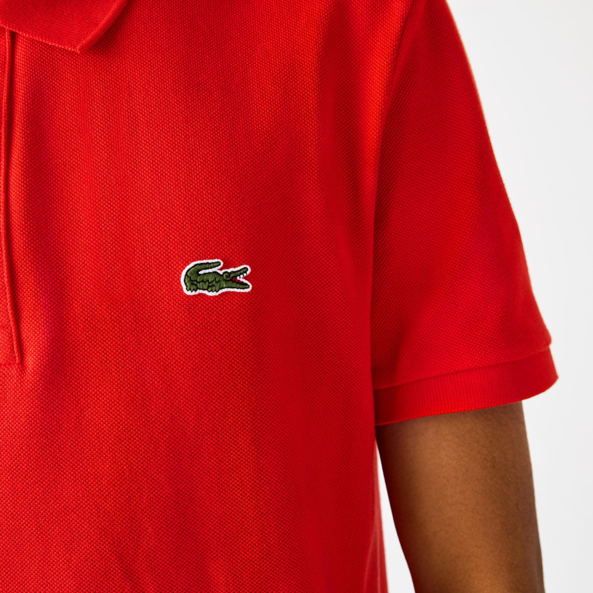 L.12.12 Erkek Slim Fit Kırmızı Polo