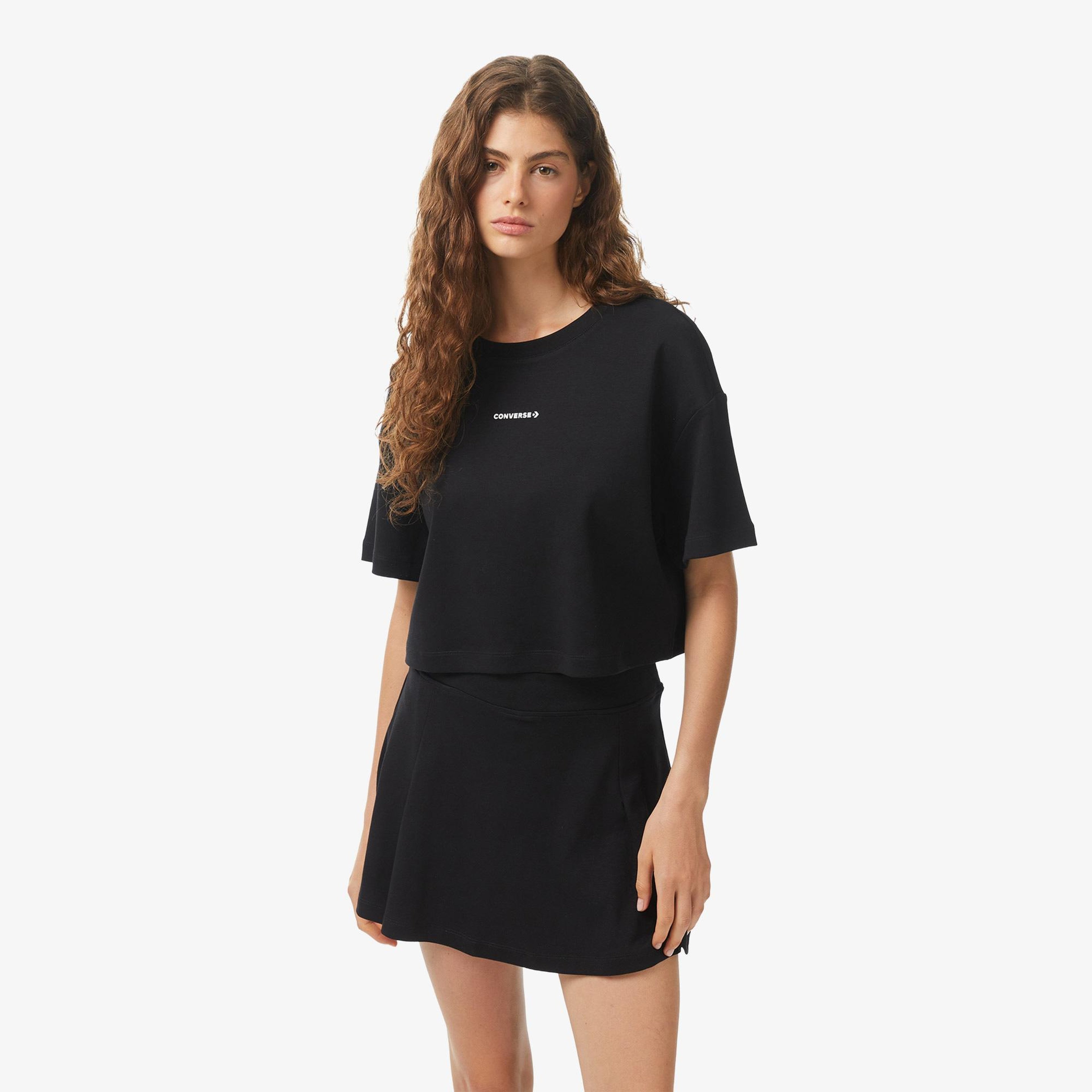 Converse Kadın Siyah T-Shirt