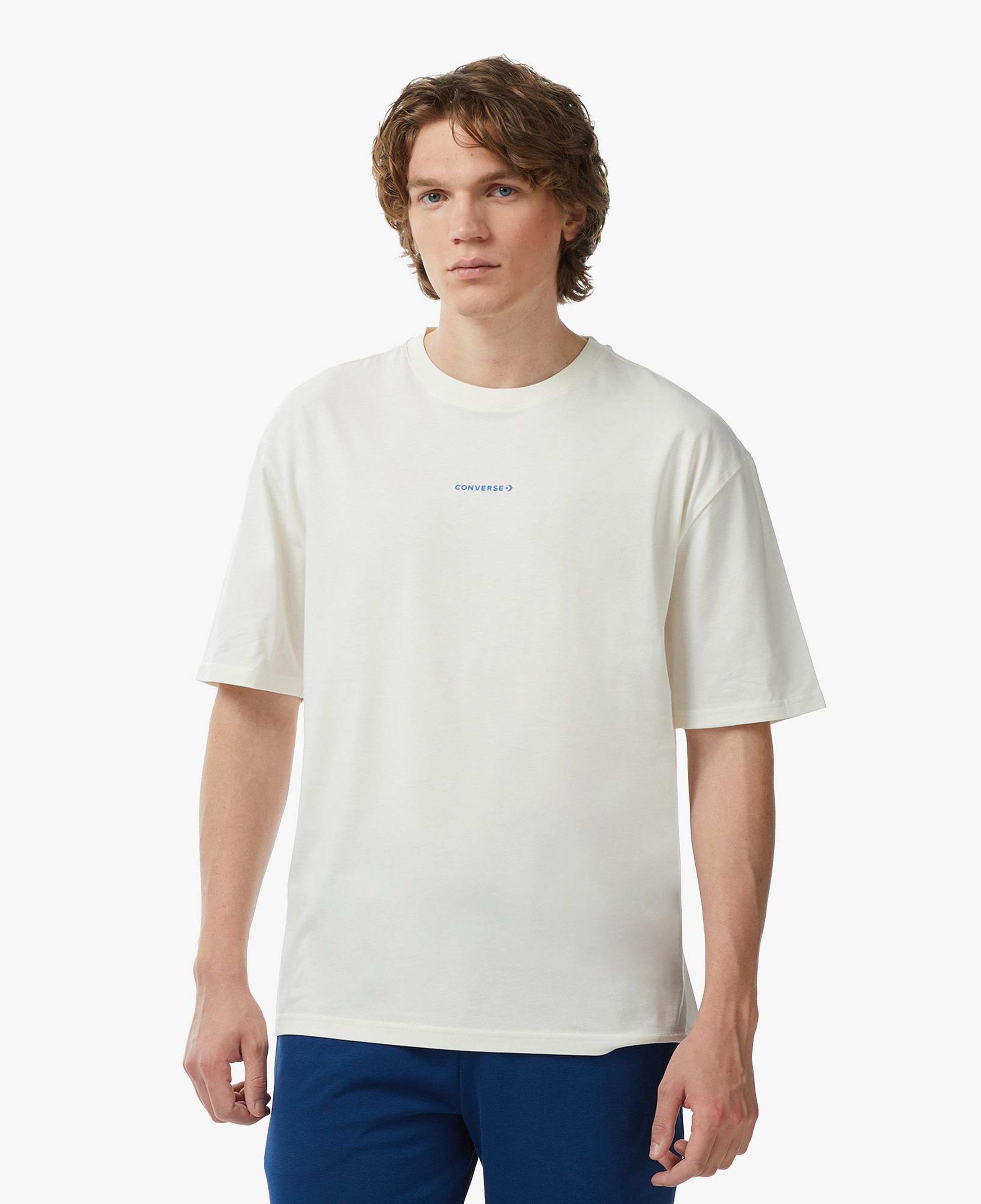 Converse Erkek Krem Grafik Baskılı T-Shirt