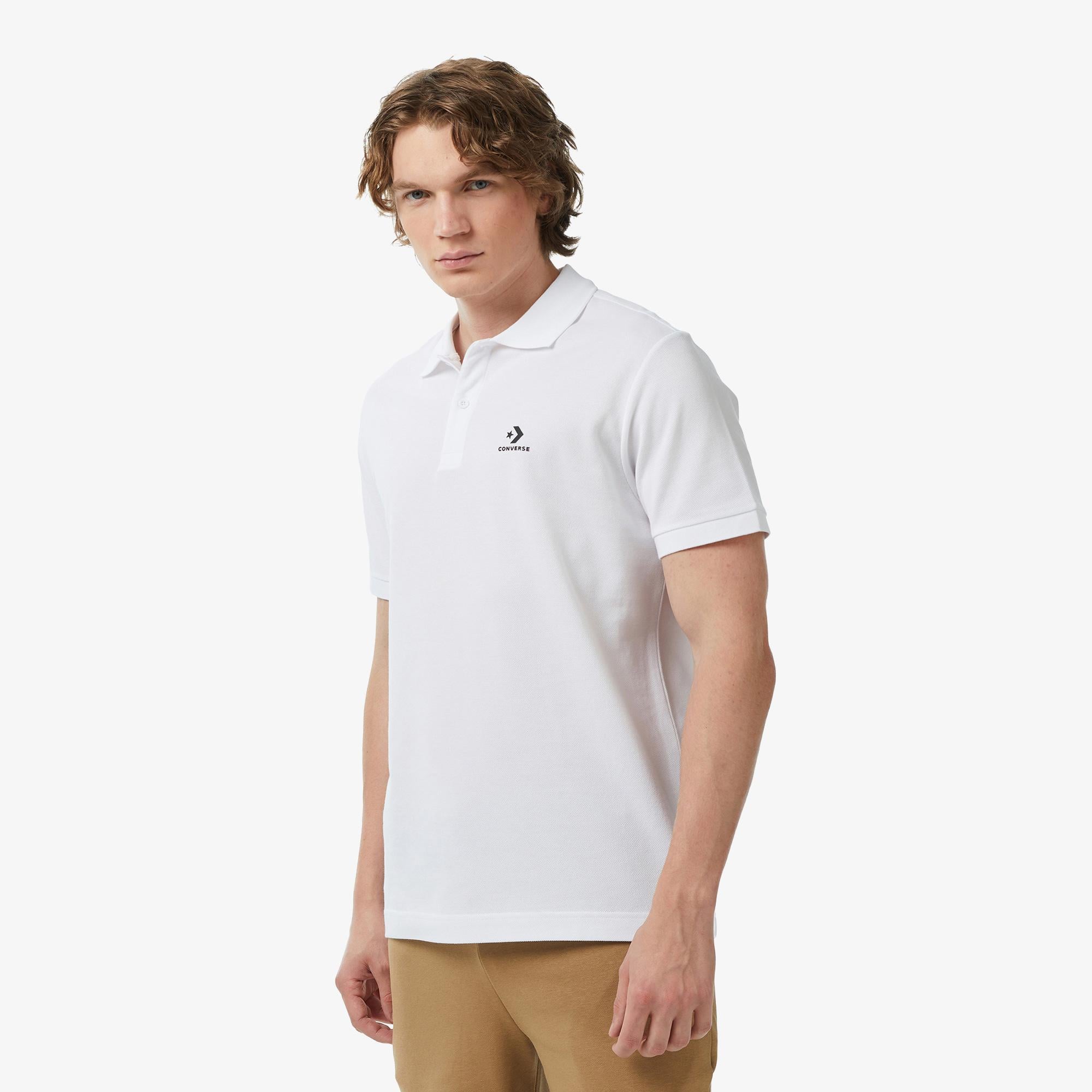 Converse Erkek Beyaz Polo Yaka T-Shirt
