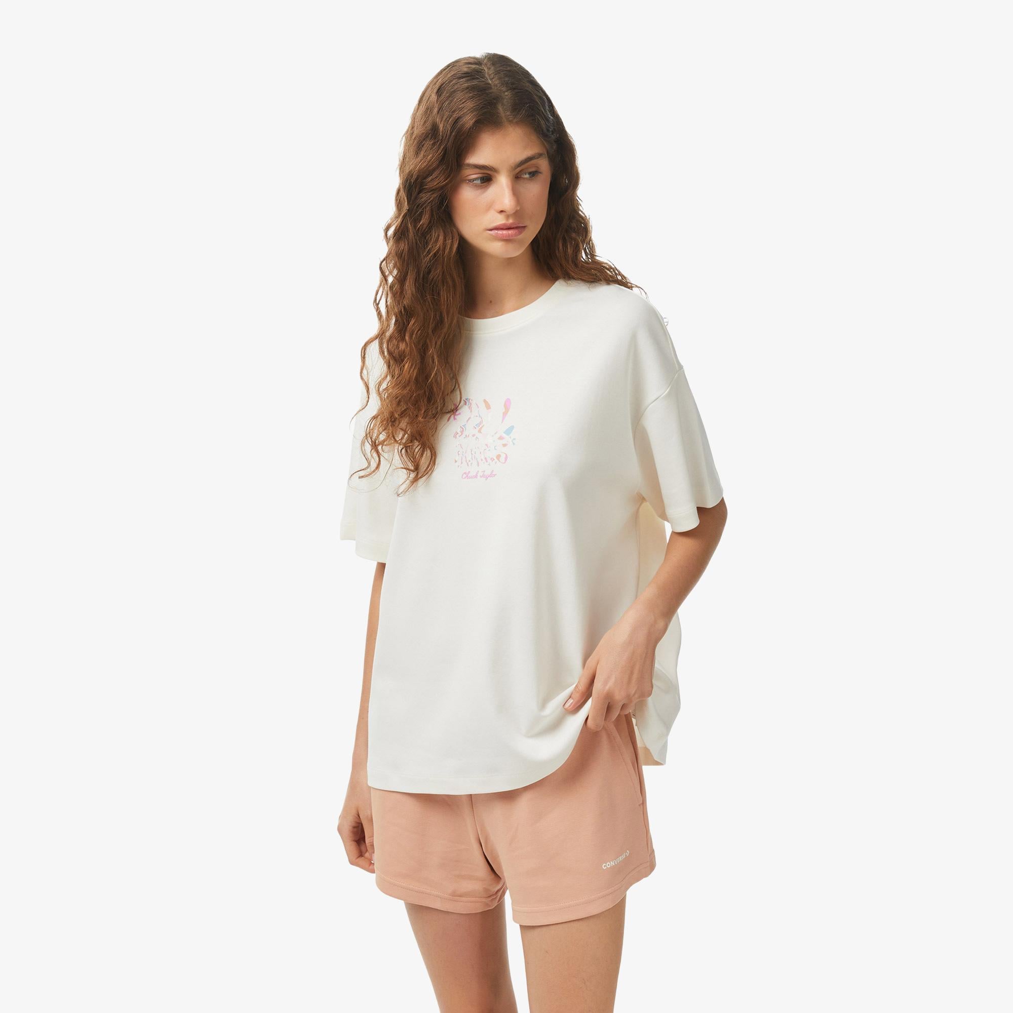 Converse Kadın Krem T-Shirt