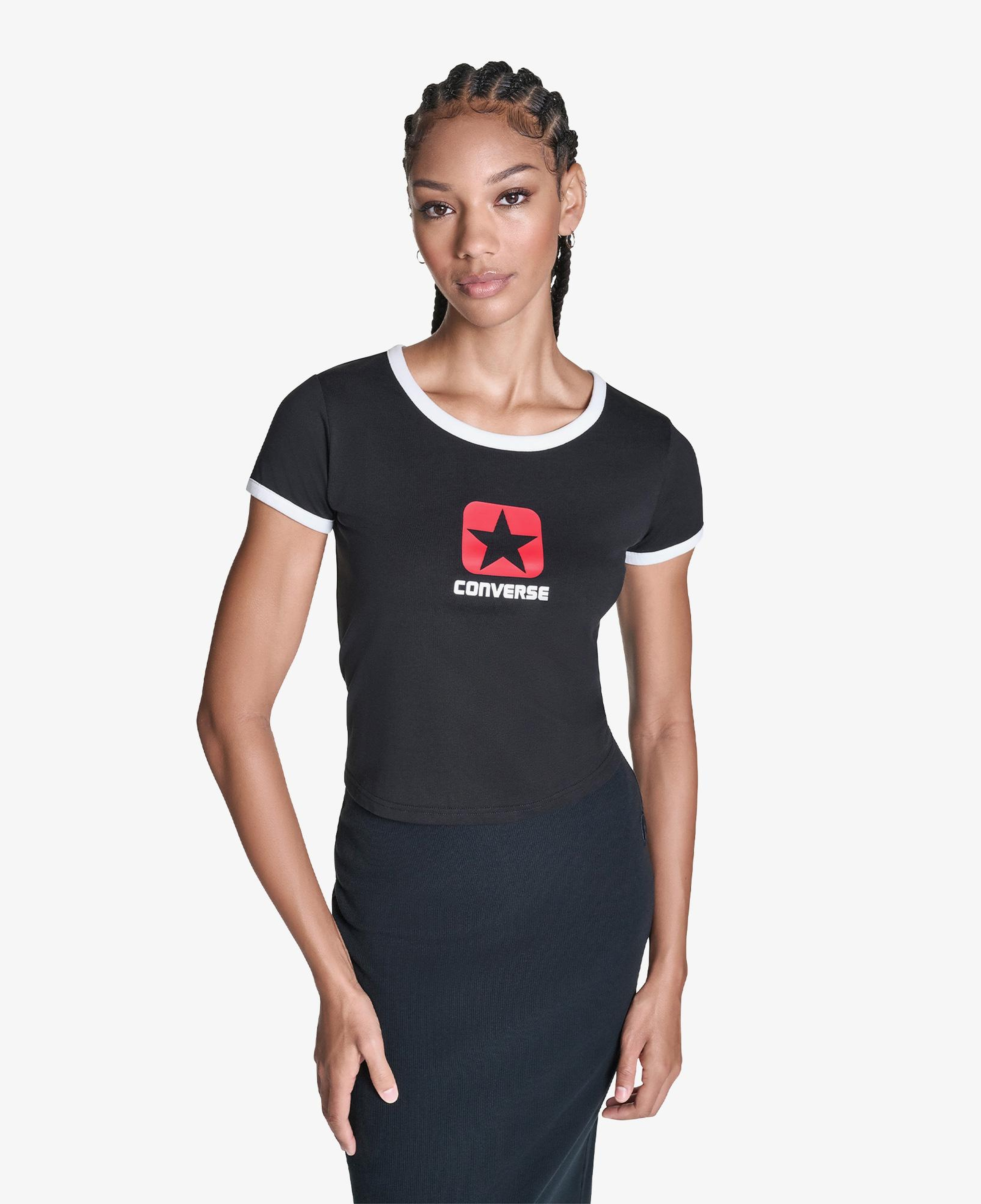 Converse Kadın Siyah T-Shirt