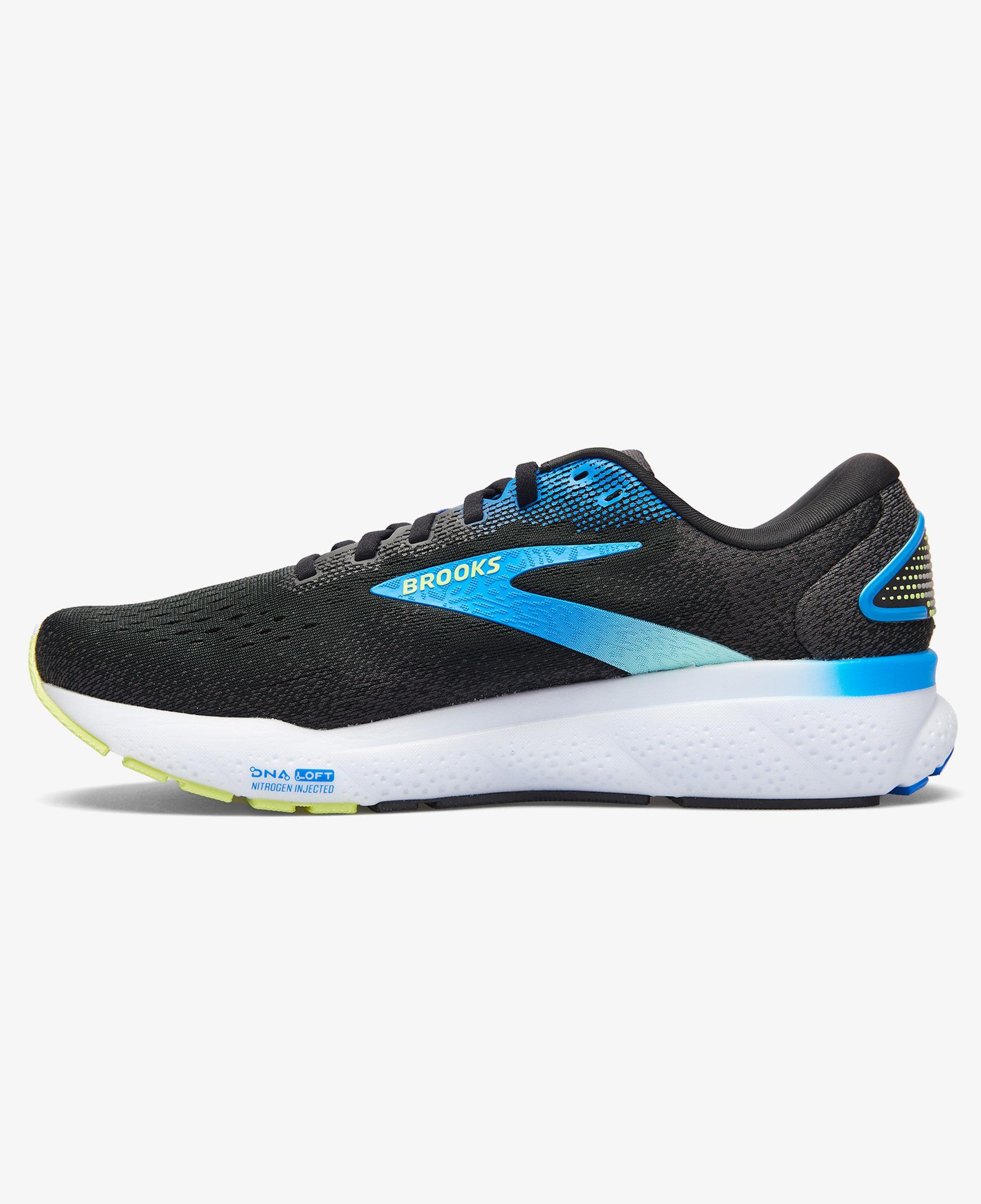 Brooks Ghost 16 Erkek Siyah/Mavi Koşu Ayakkabısı