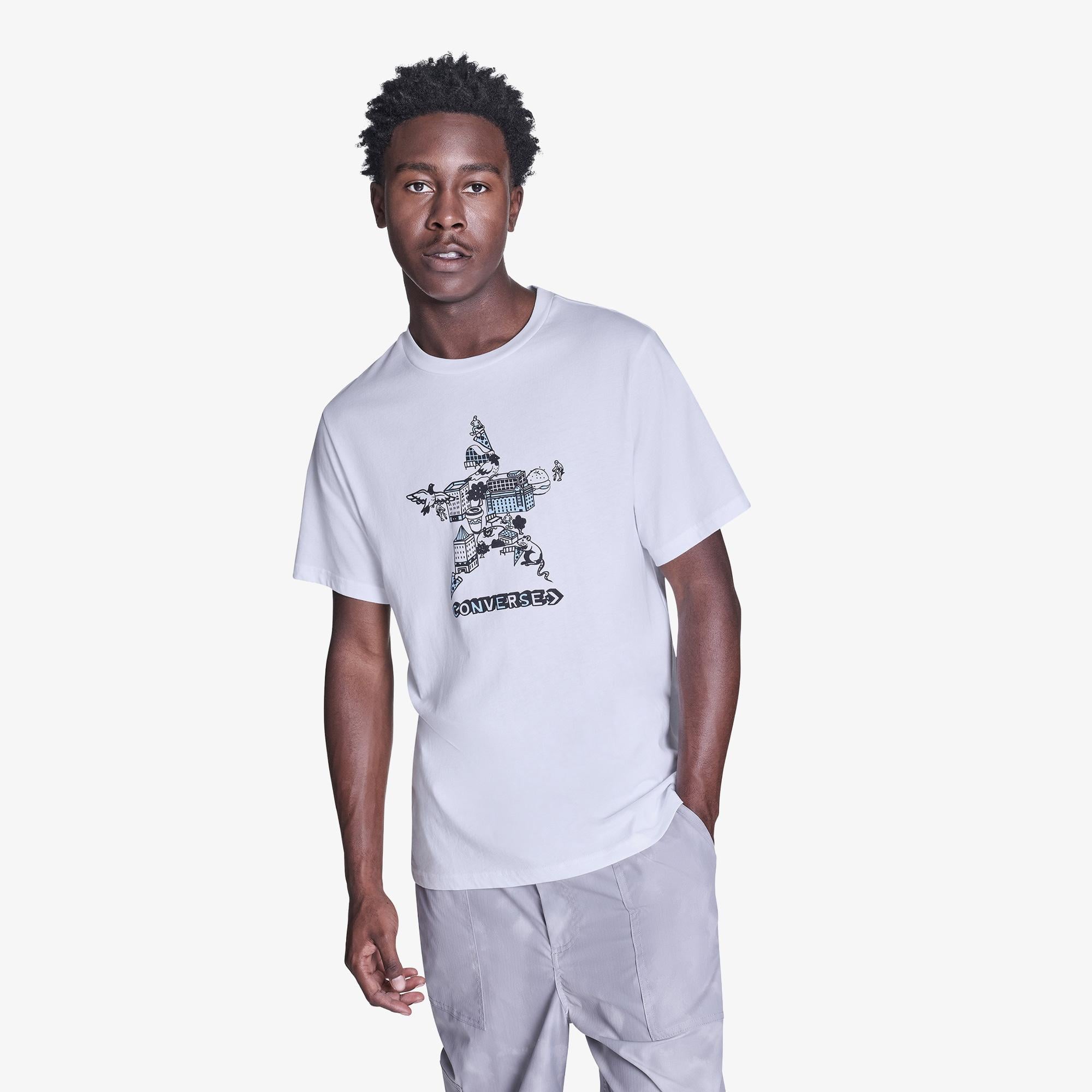 Converse Erkek Beyaz T-Shirt