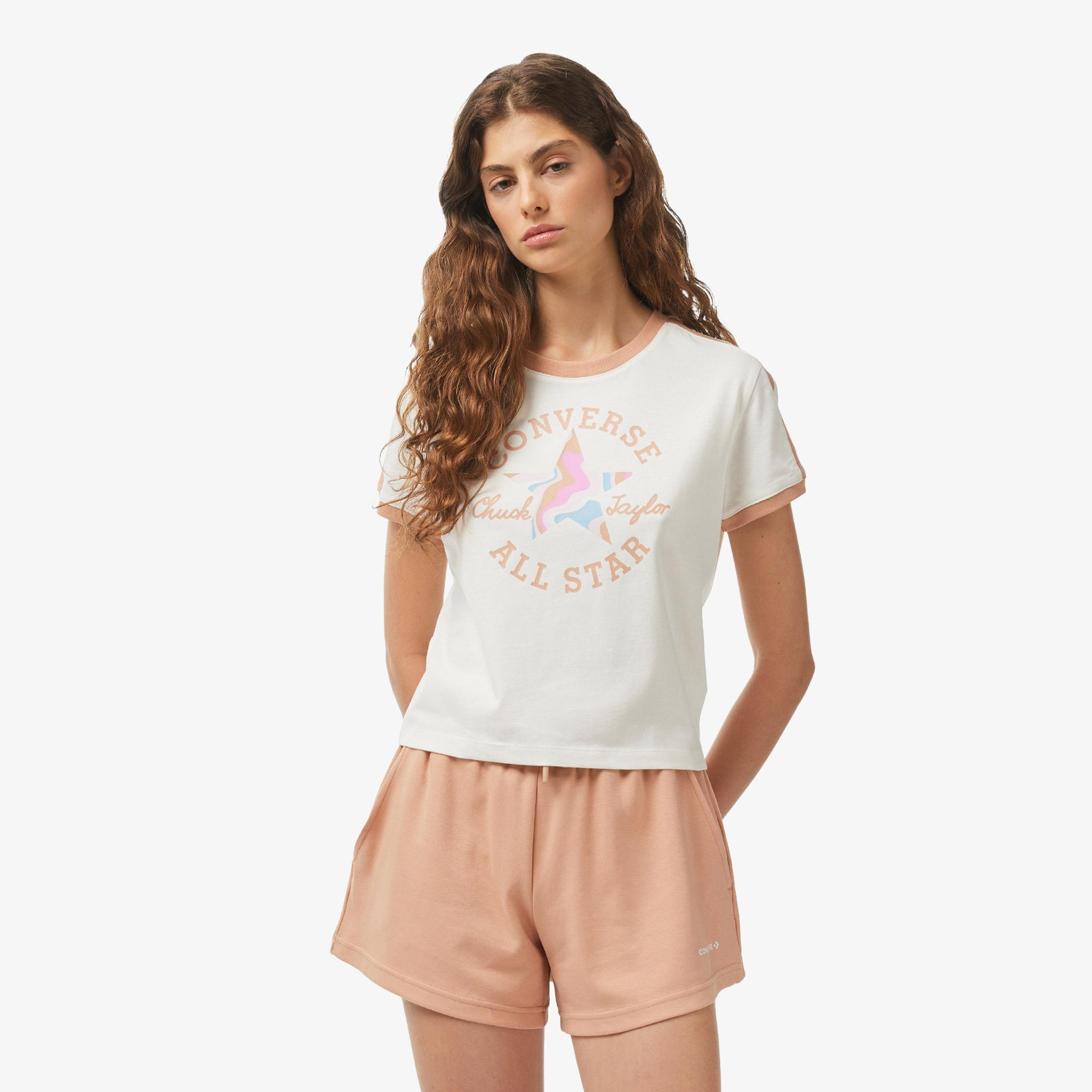 Converse Kadın Krem T-Shirt