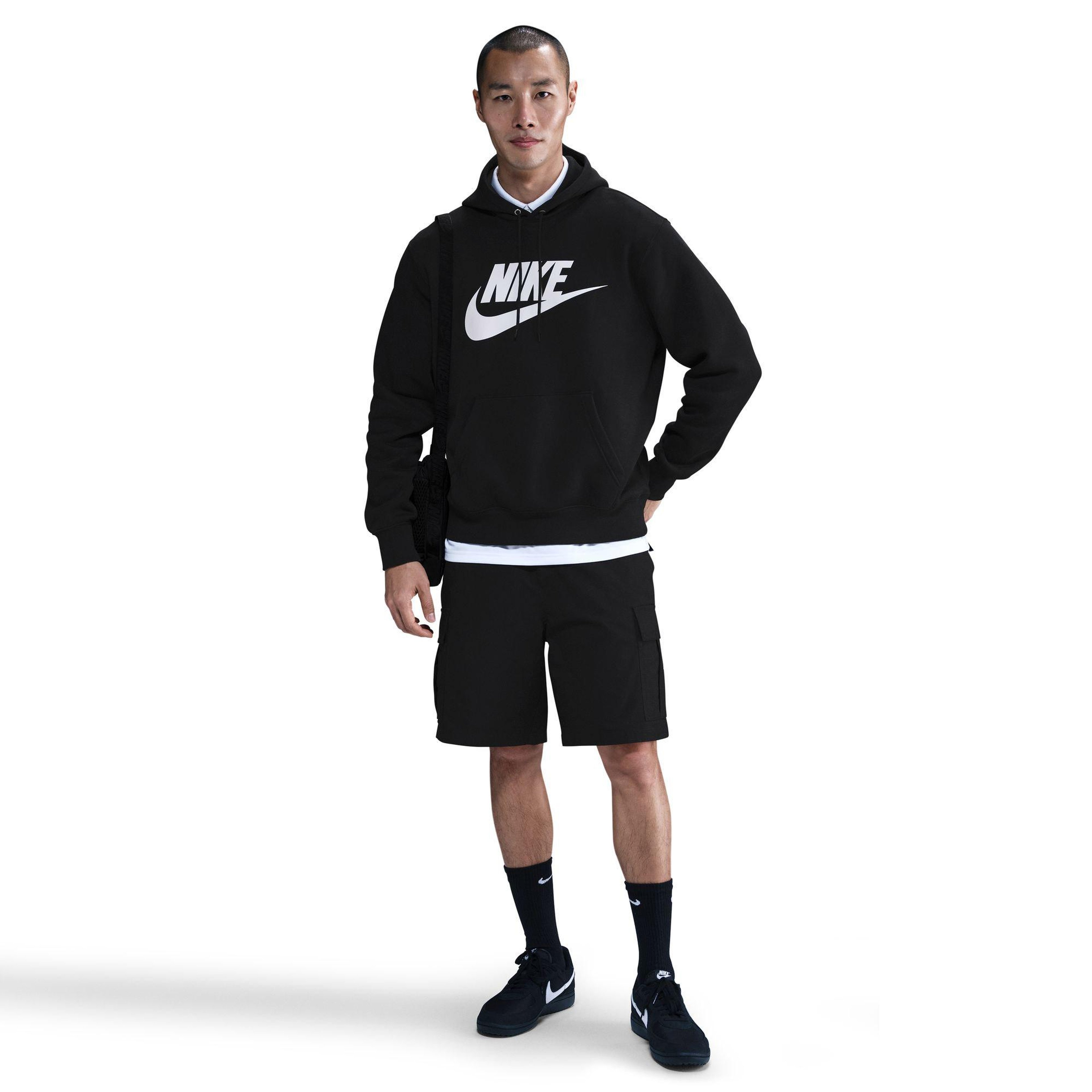 Nike Sportswear Club Pullover Gfx Erkek Siyah Hoodie