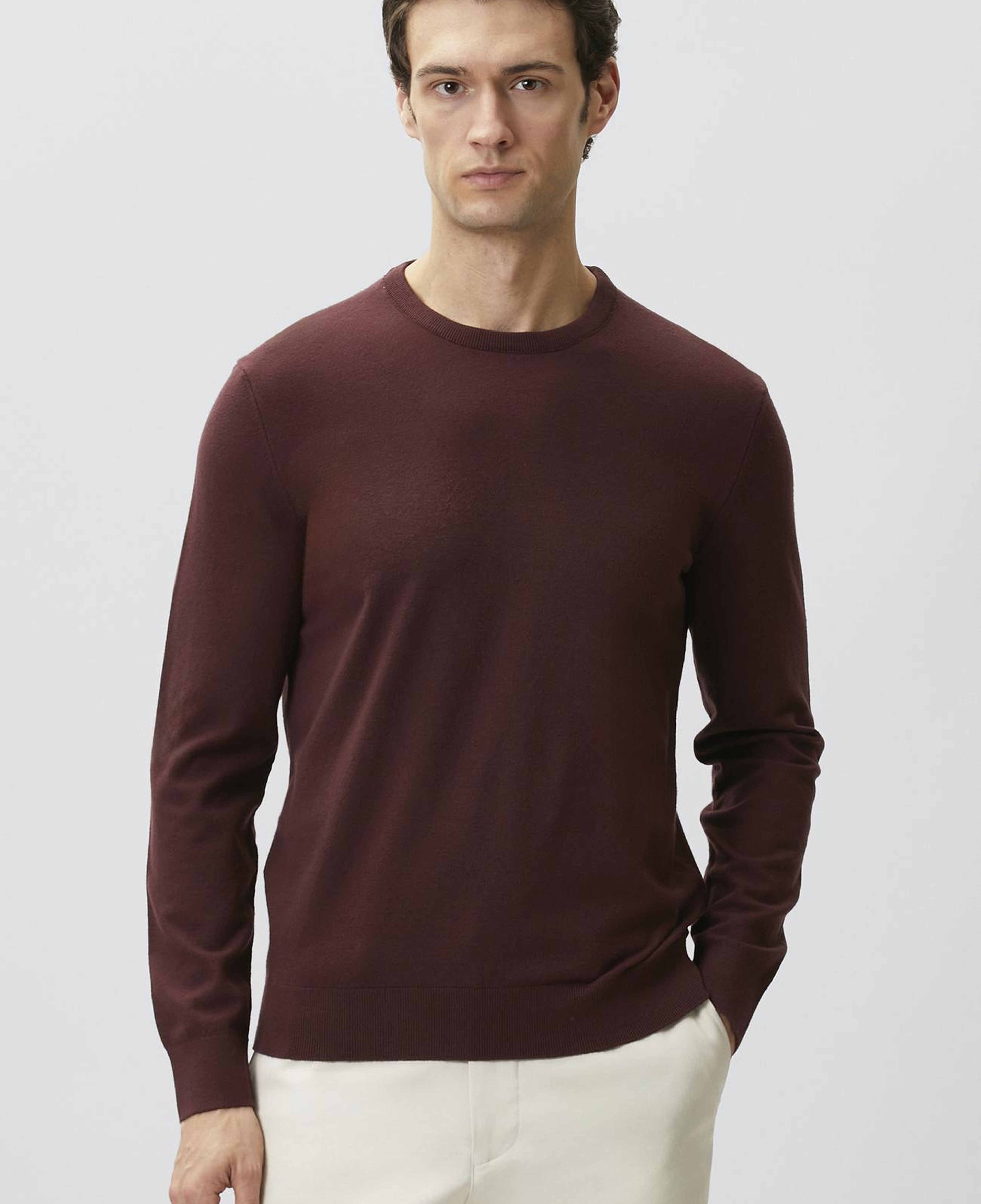 Network Erkek Bordo Basic Triko Kazak