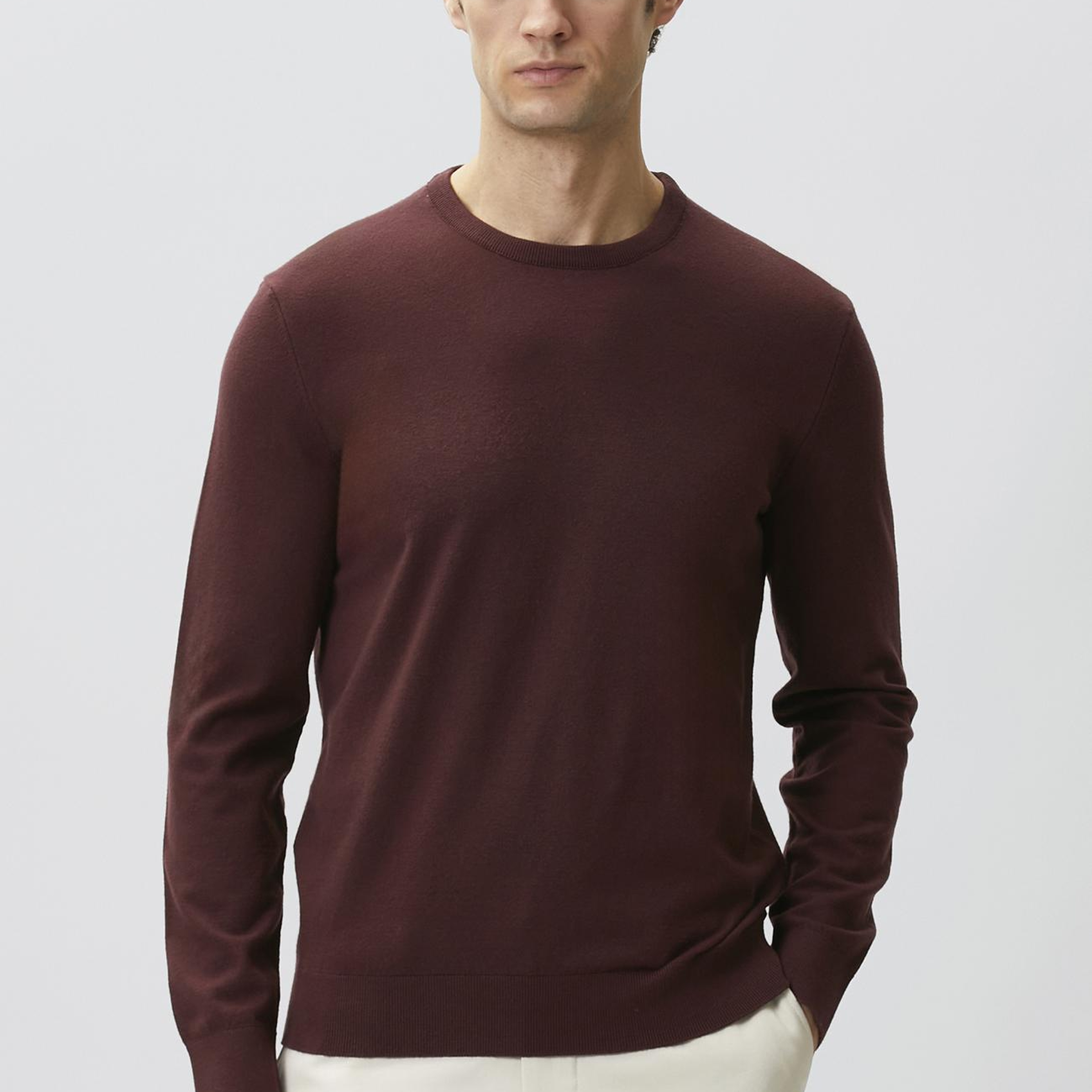 Network Erkek Bordo Basic Triko Kazak