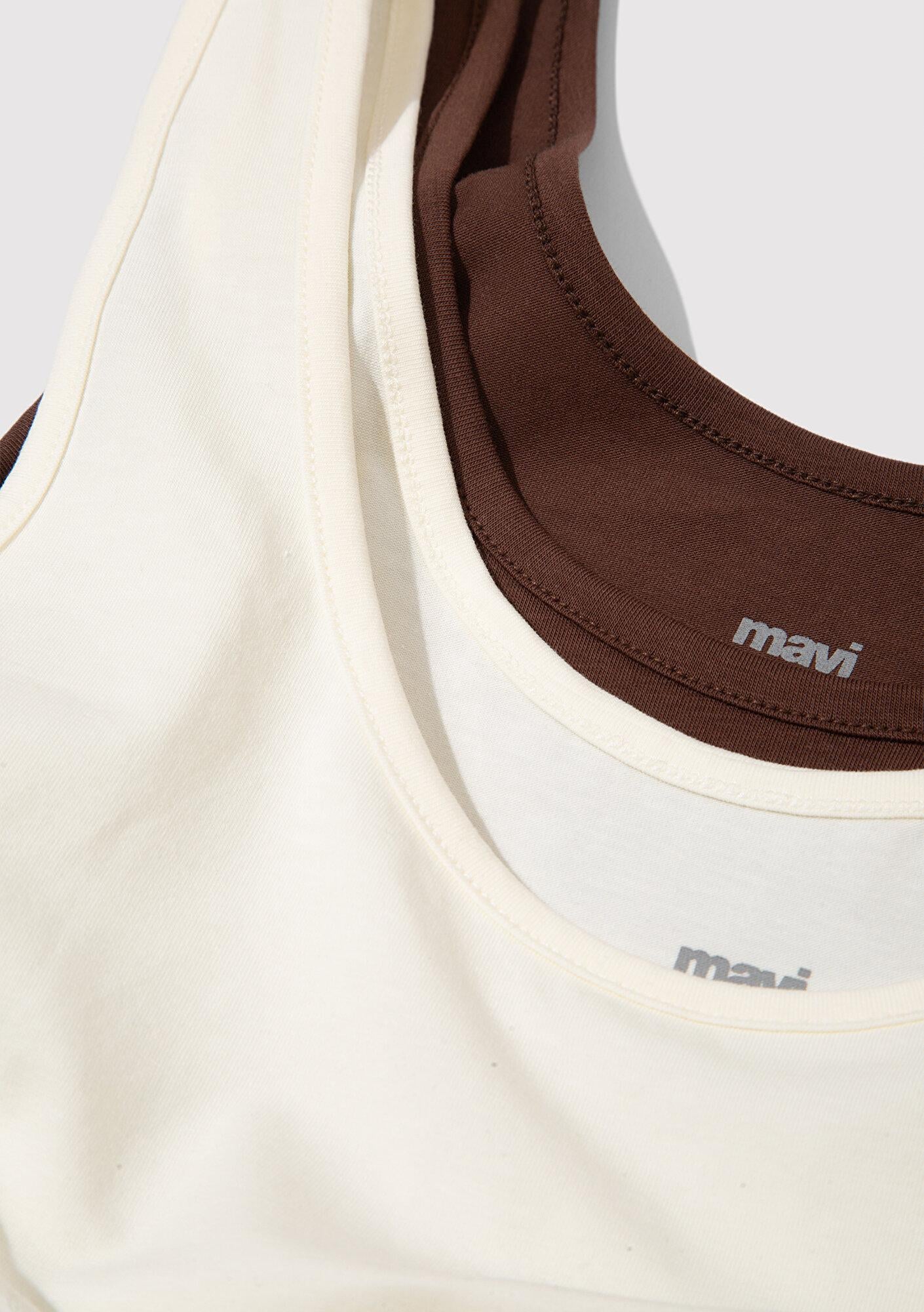 Mavi 2li Kadın Basic Atlet Fitted / Vücuda Oturan Kesim 1611367-87736