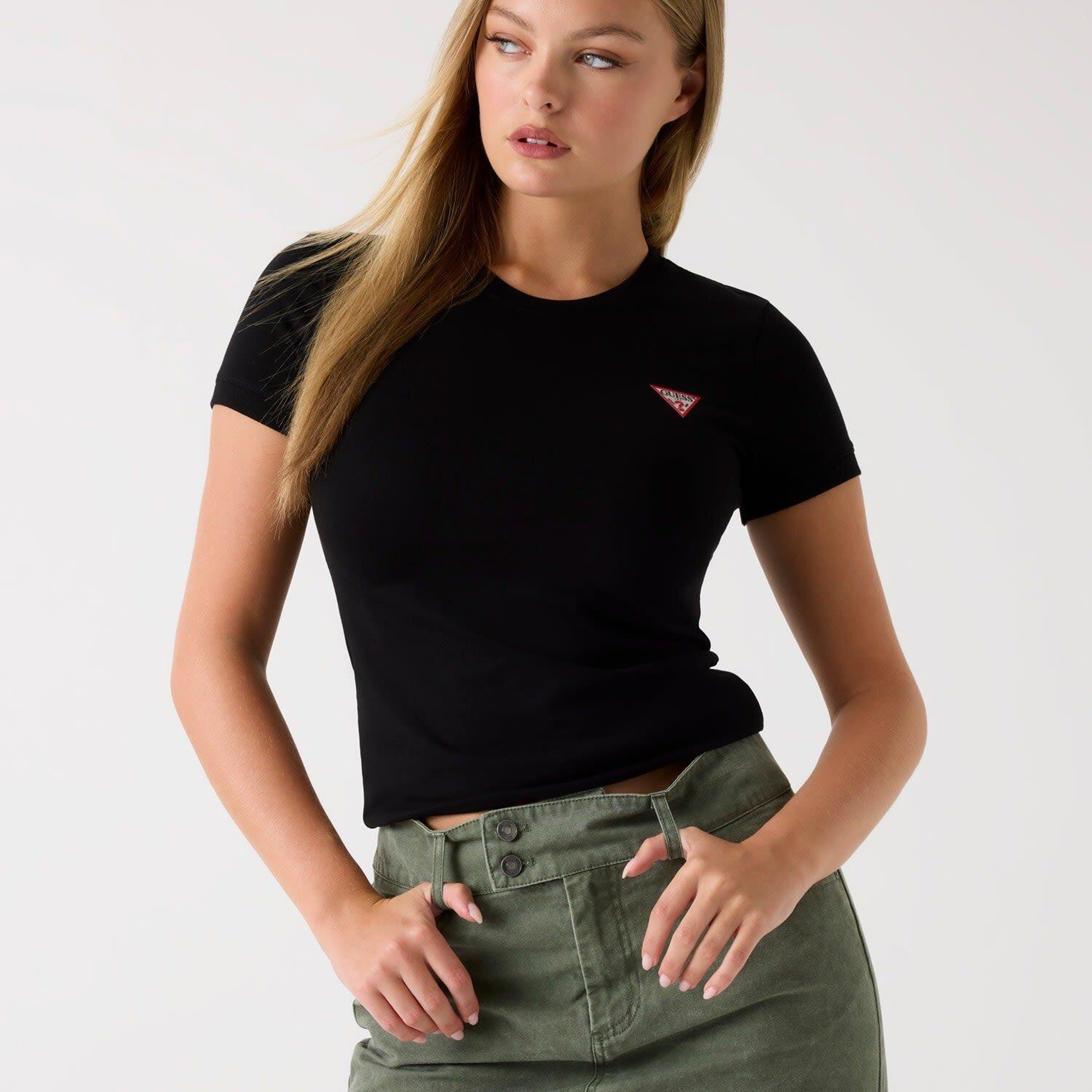 Mini Triangle Kadın Slim Fit T-Shirt