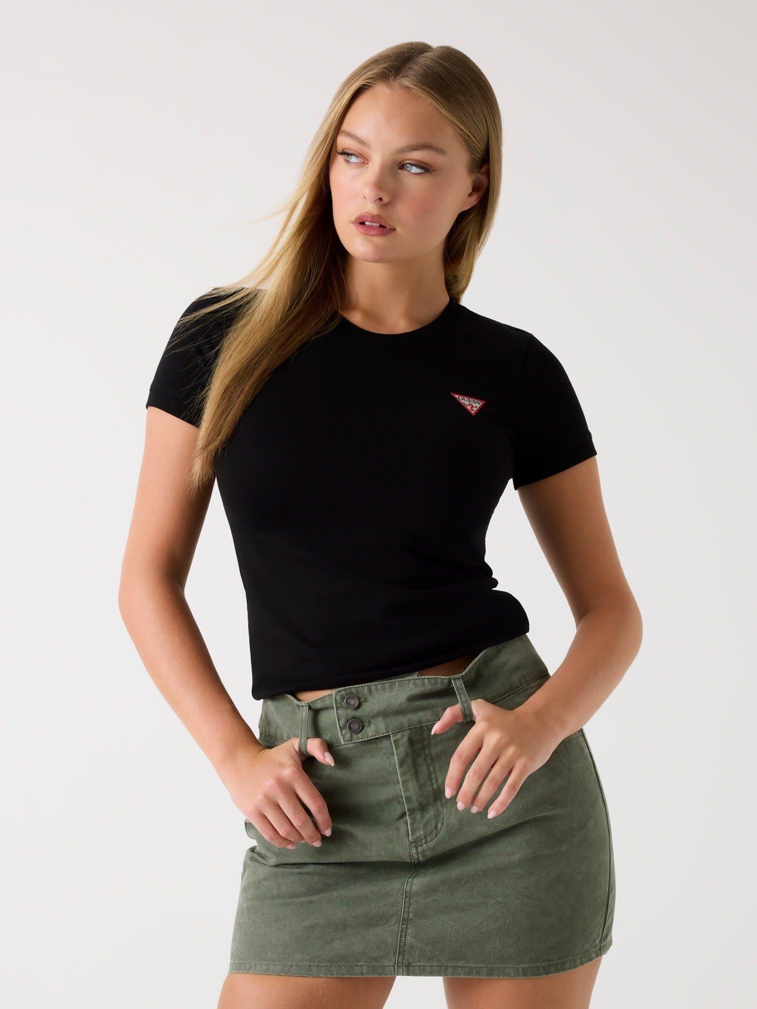 Mini Triangle Kadın Slim Fit T-Shirt