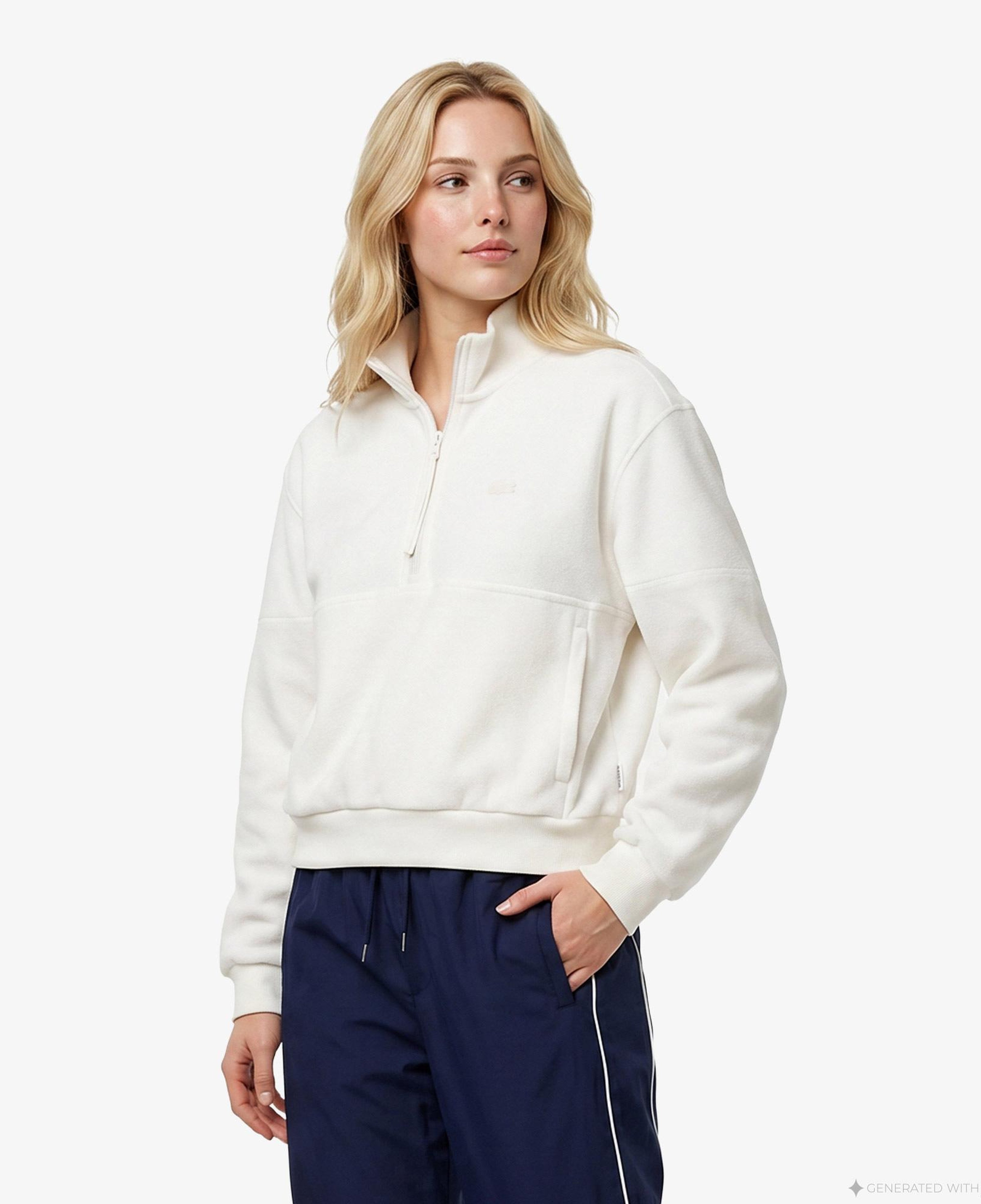 Lacoste Kadın Krem Sweatshirt