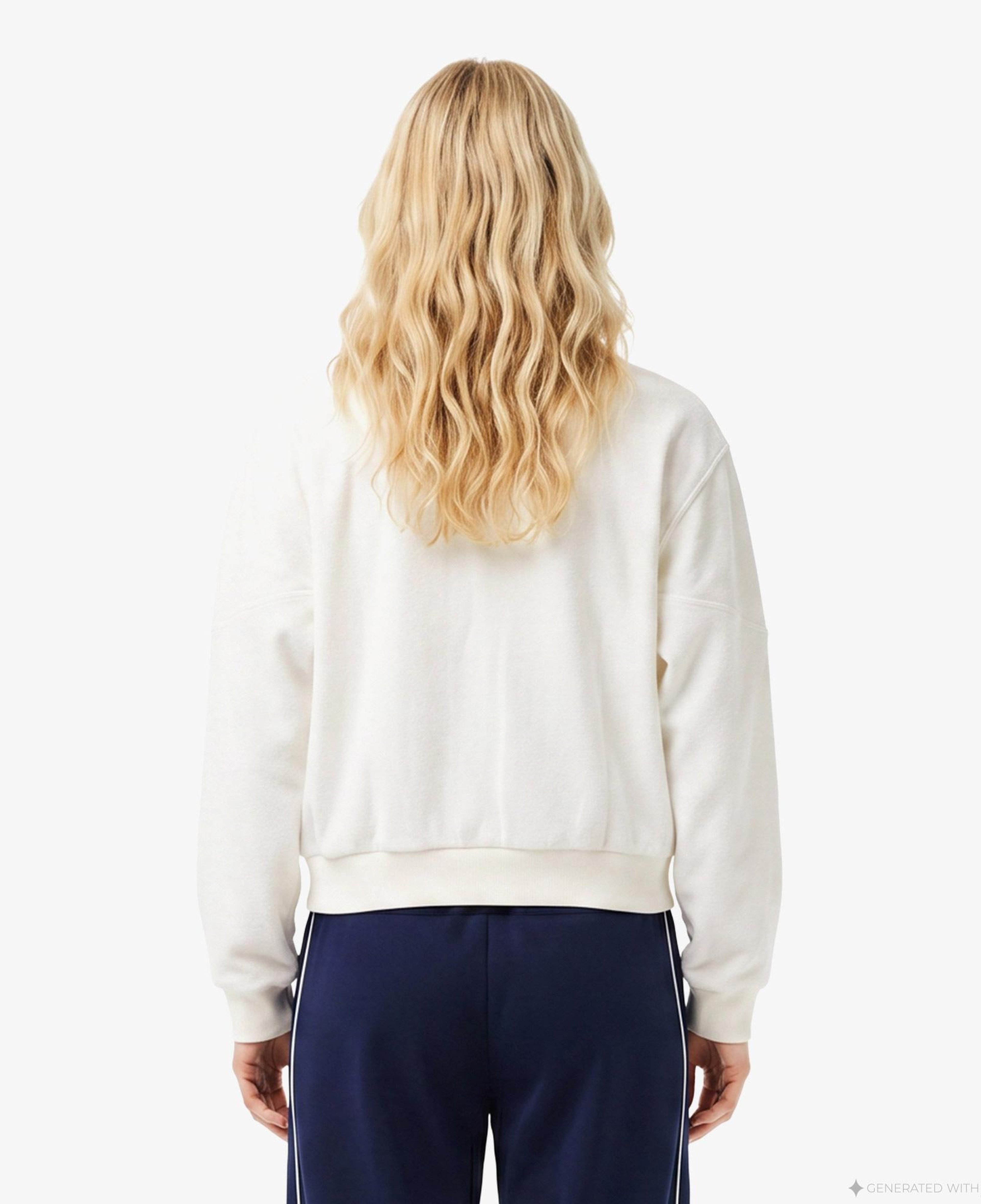 Lacoste Kadın Krem Sweatshirt