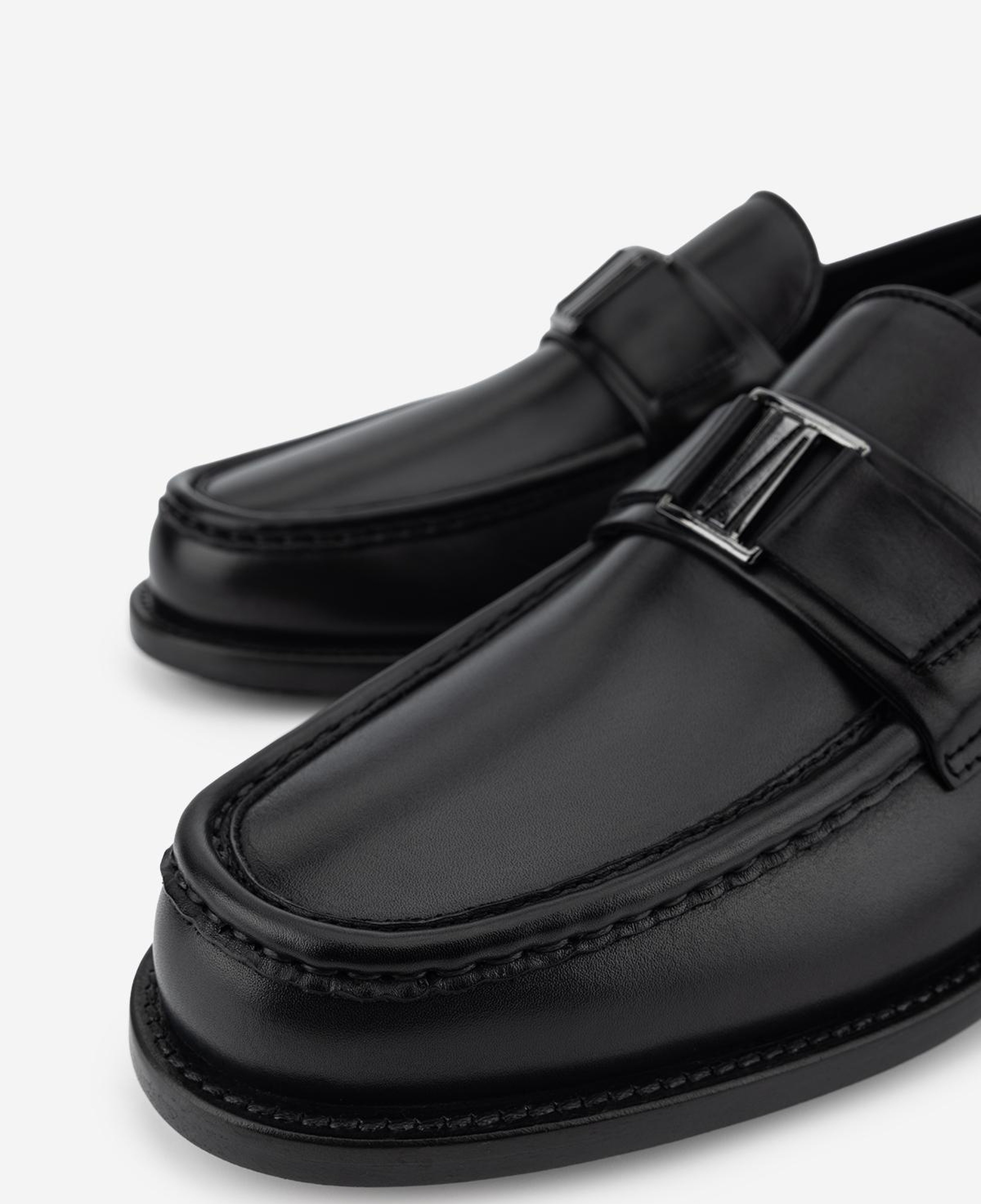 Valmenti Erkek Hakiki Deri Siyah Loafer Ayakkabı
