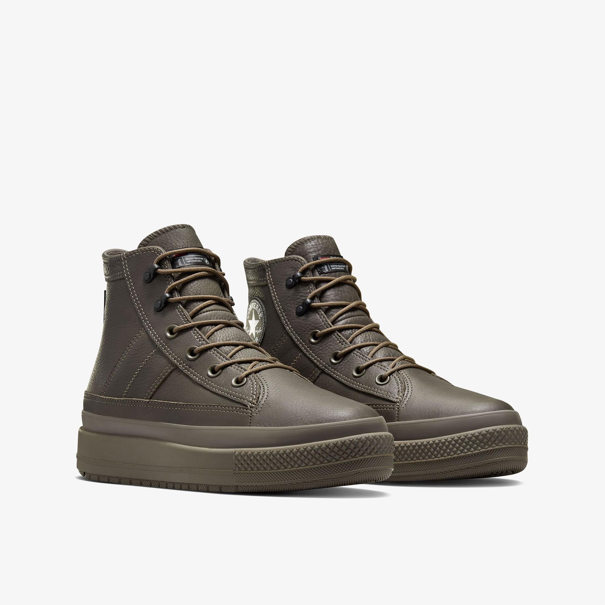 Converse Chuck Taylor All Star Equip Unisex Kahverengi Deri Su Geçirmez Bot