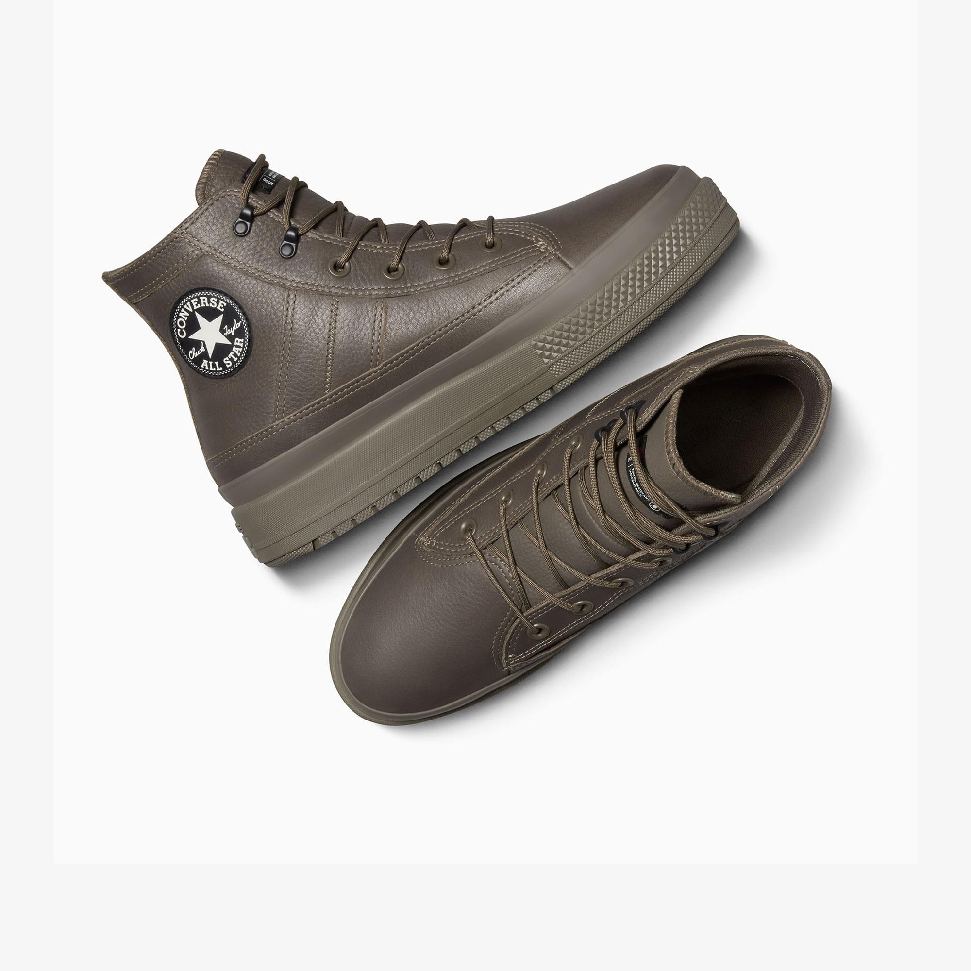 Converse Chuck Taylor All Star Equip Unisex Kahverengi Deri Su Geçirmez Bot