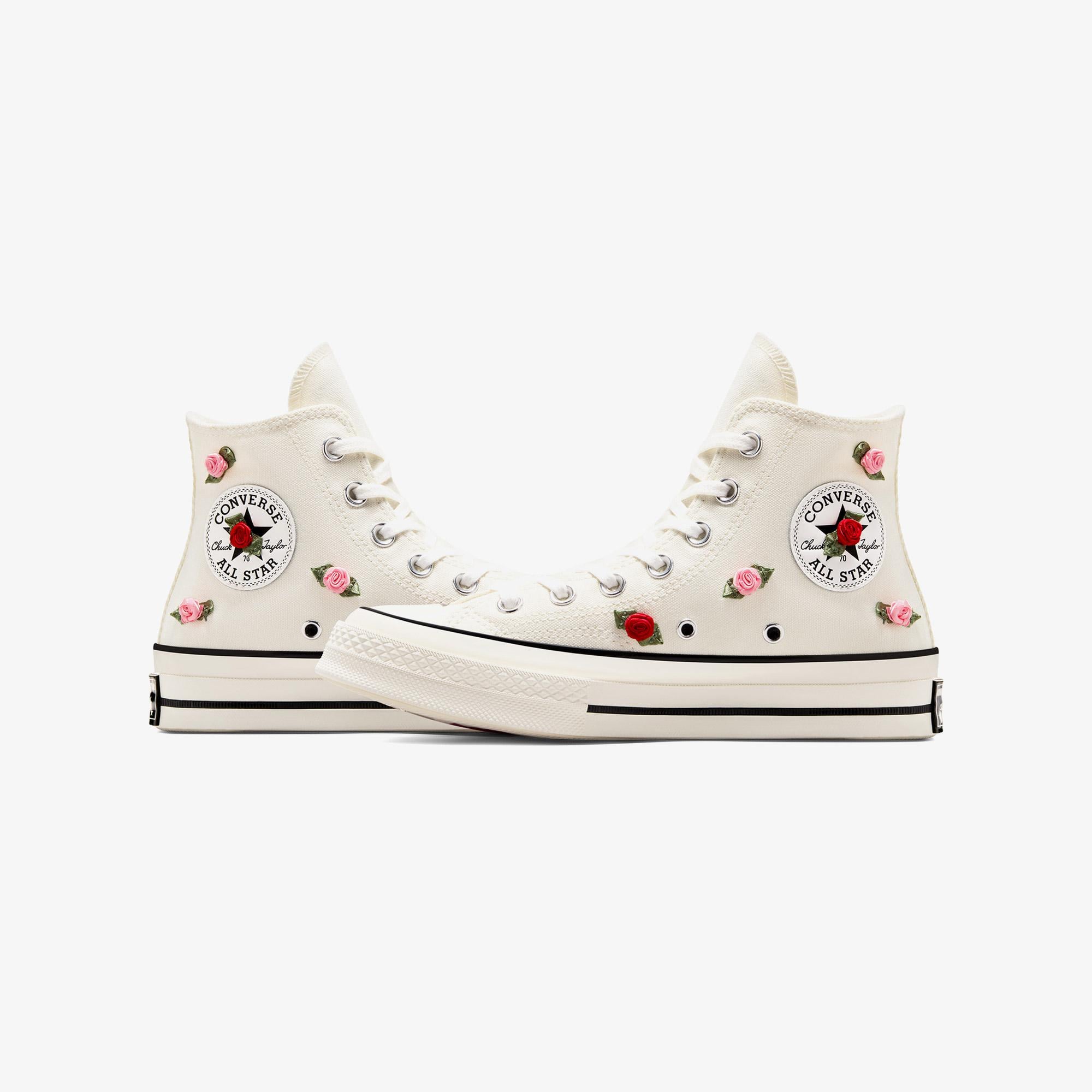 Converse Chuck 70 Roses Unisex Krem Sneaker