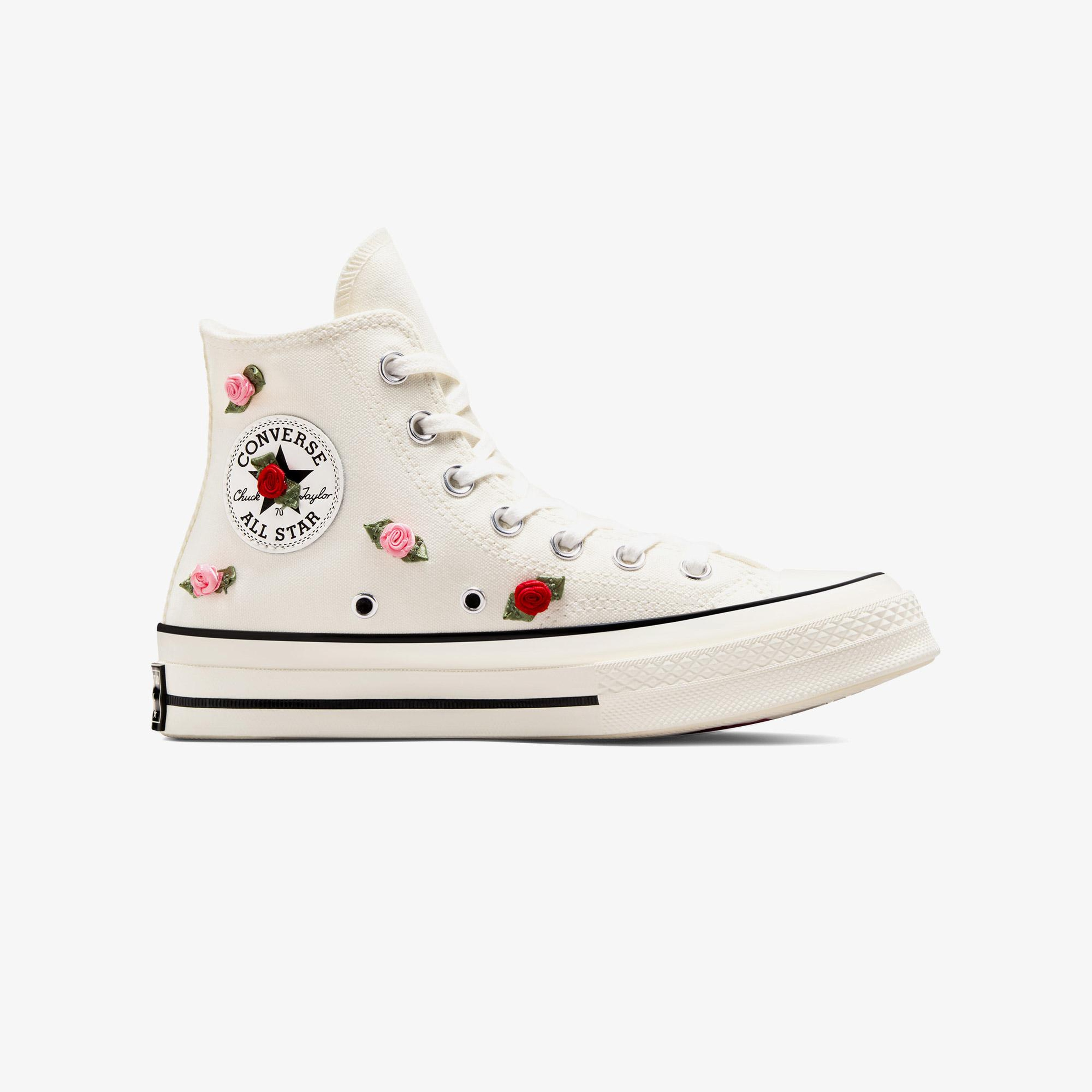Converse Chuck 70 Roses Unisex Krem Sneaker