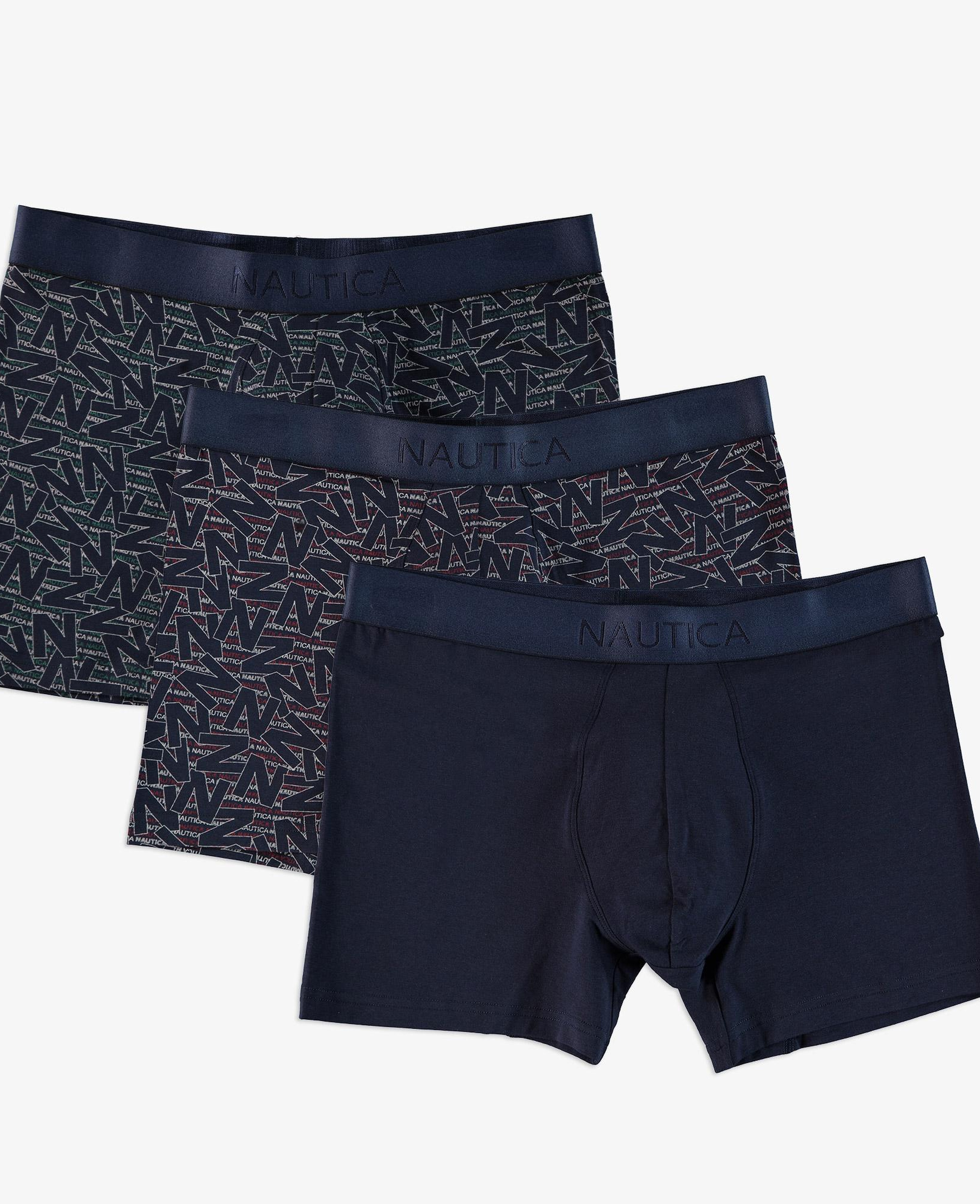 Nautica Erkek Lacivert 3lü Modal Karışımlı Boxer