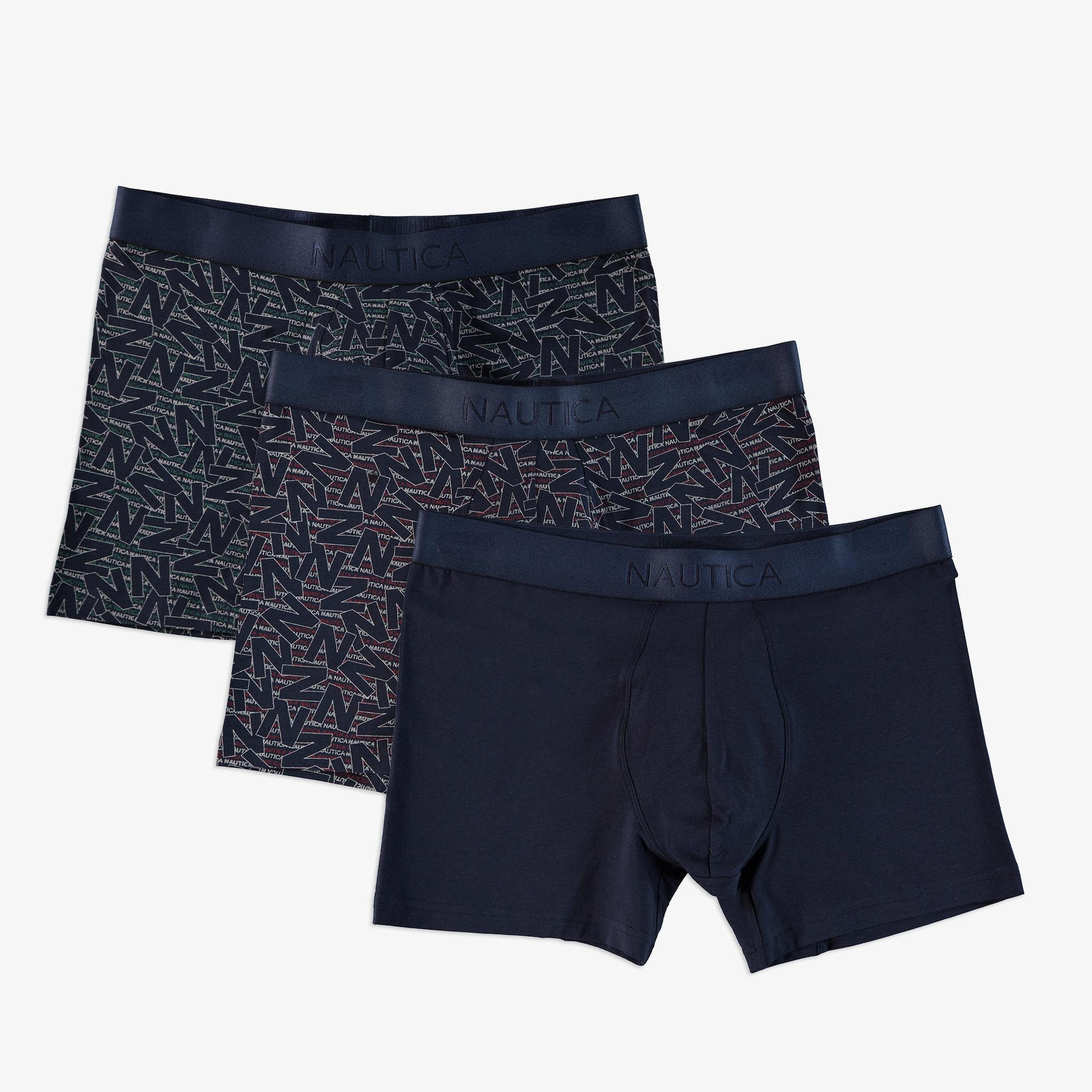 Nautica Erkek Lacivert 3lü Modal Karışımlı Boxer