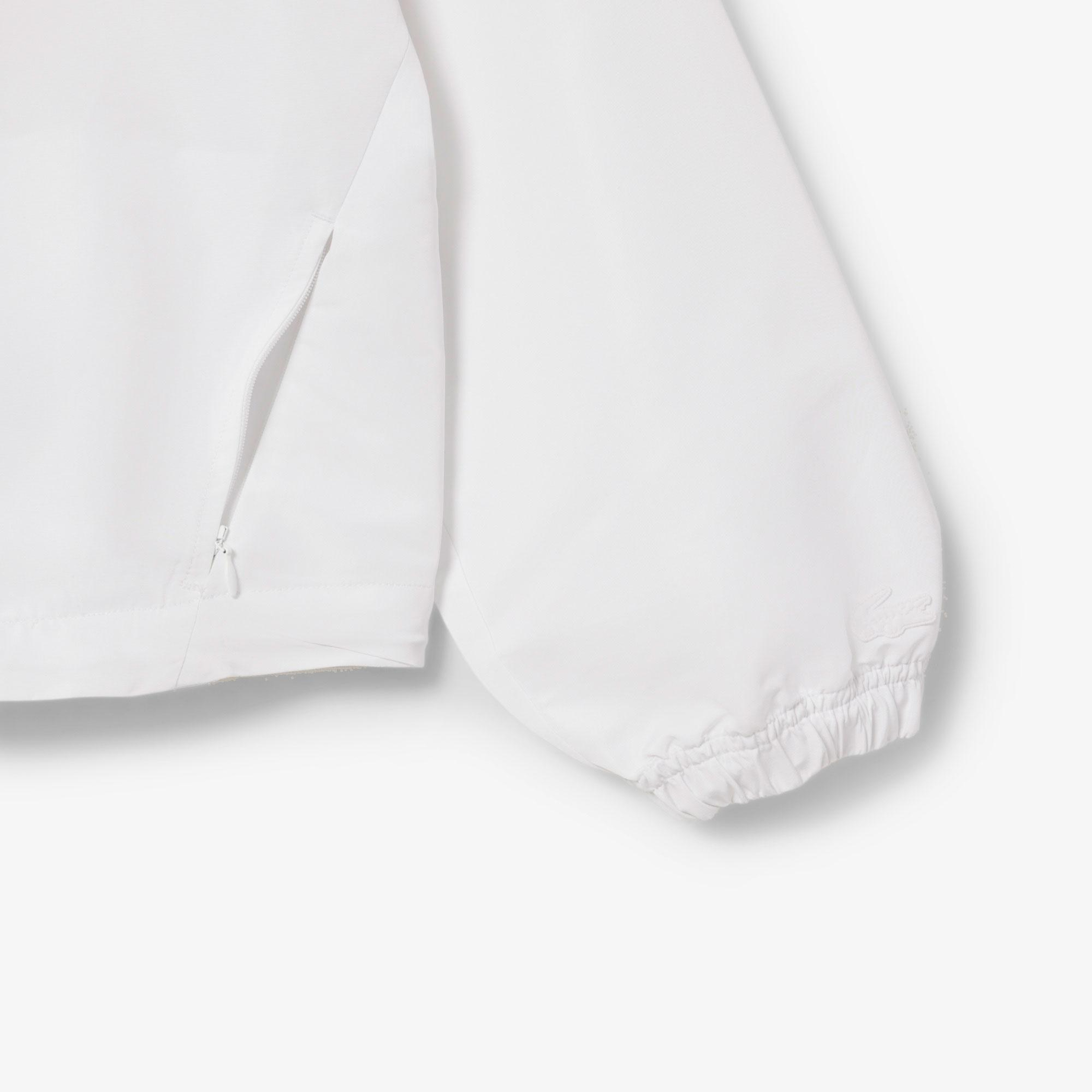 Lacoste Cropped Up Zip Kadın Beyaz Ceket