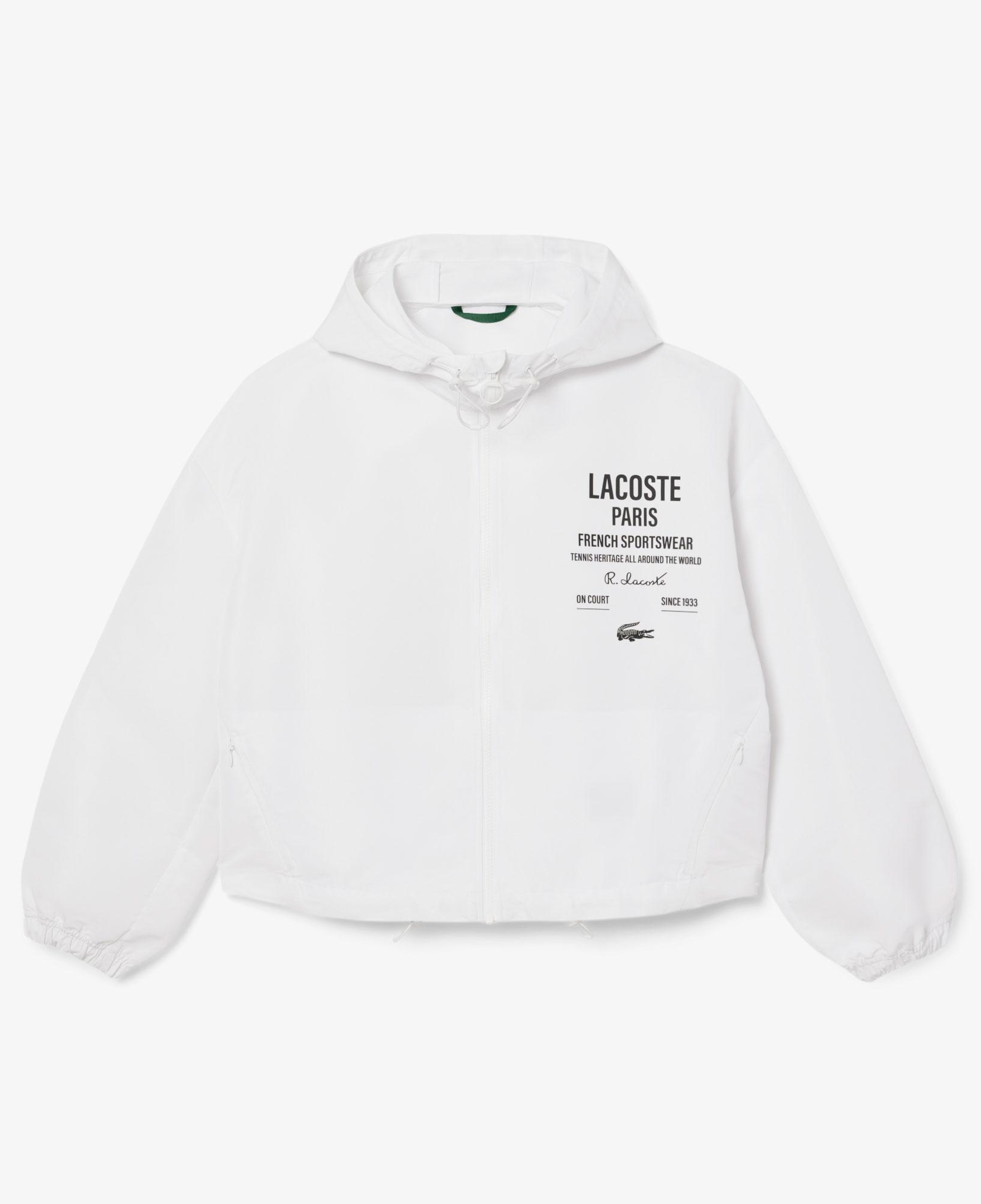 Lacoste Cropped Up Zip Kadın Beyaz Ceket