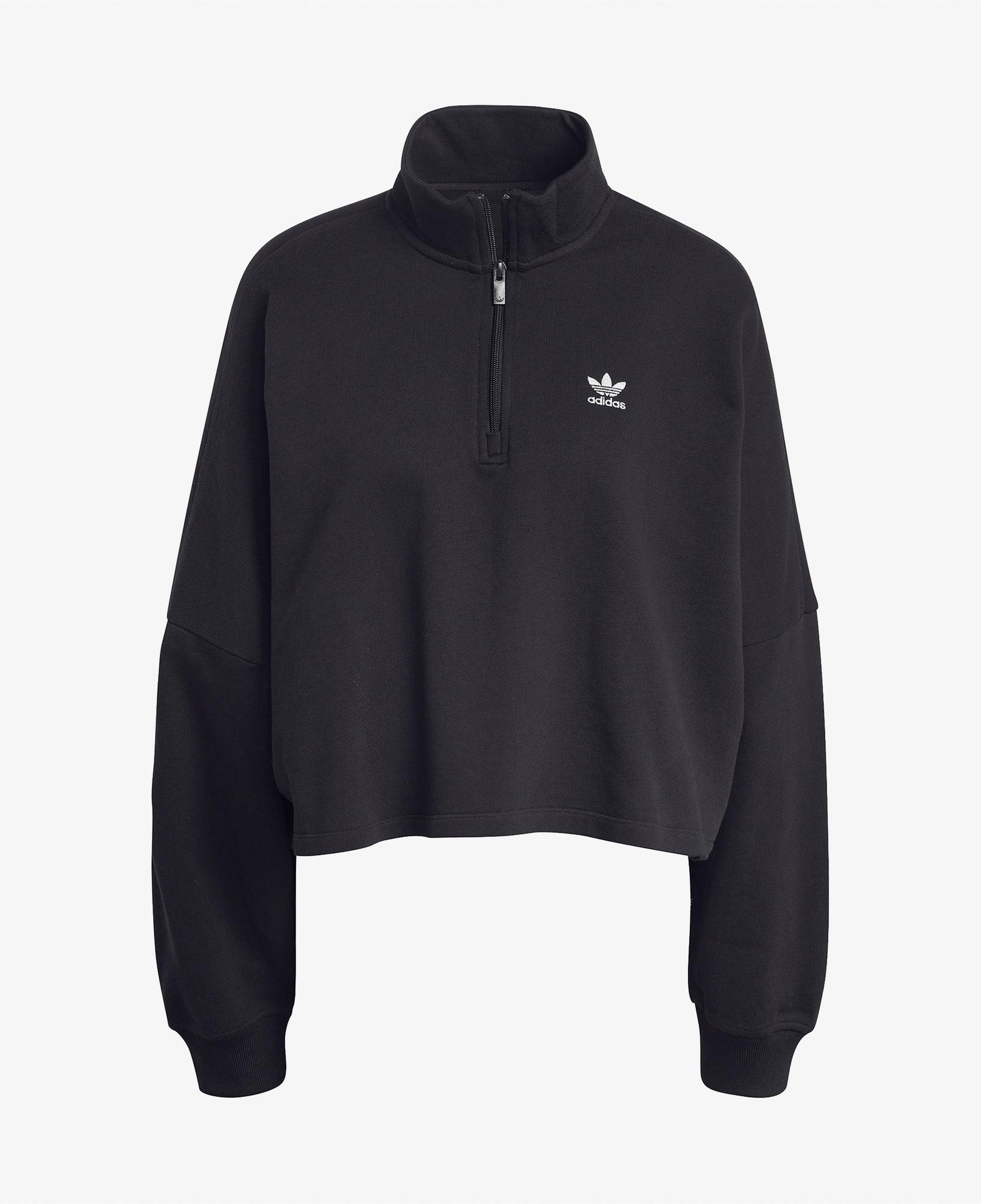 adidas Essentials Fleece 1/2 Zip Kadın Siyah Sweatshirt