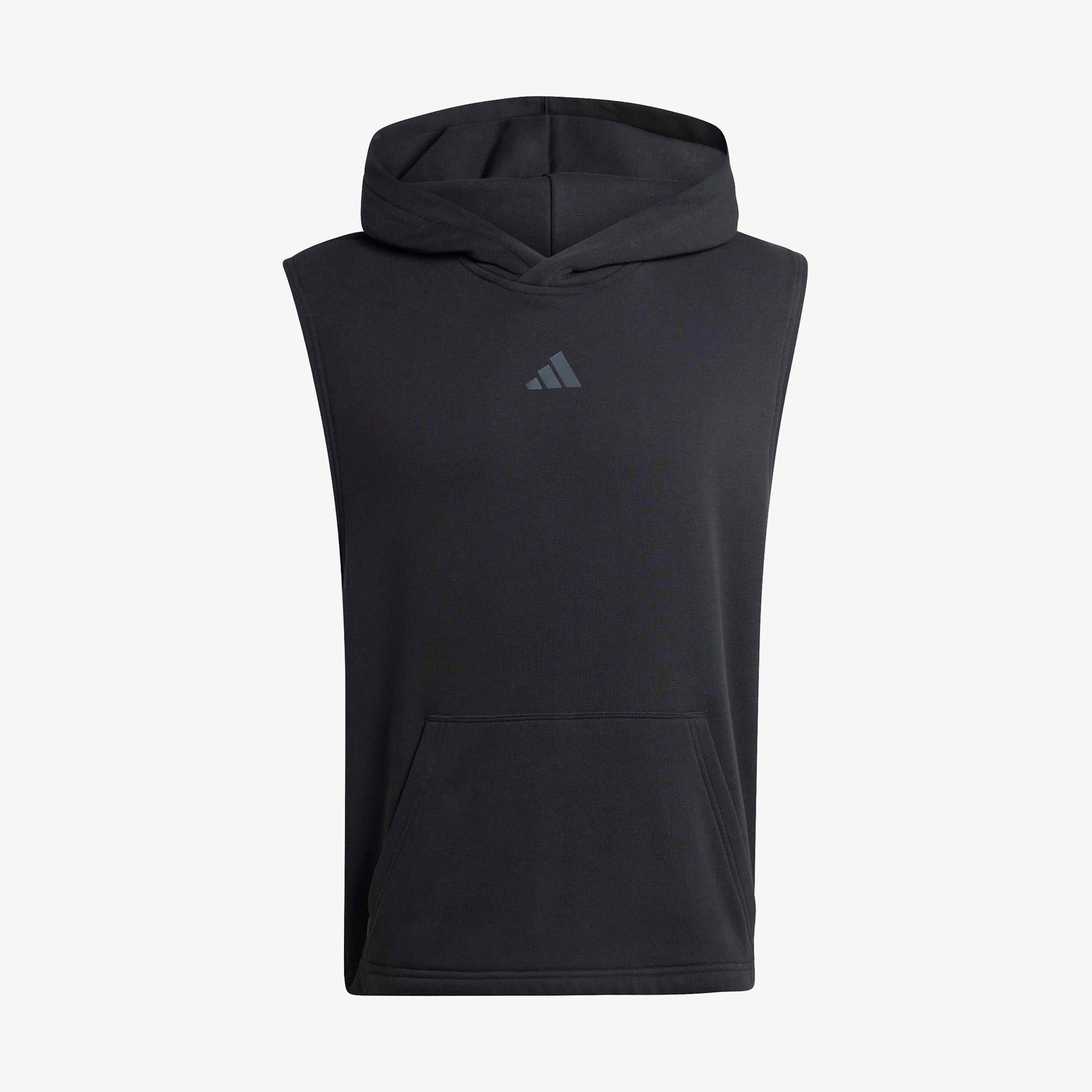 adidas Power Workout Kapüşonlu Erkek Siyah Antrenman Atleti