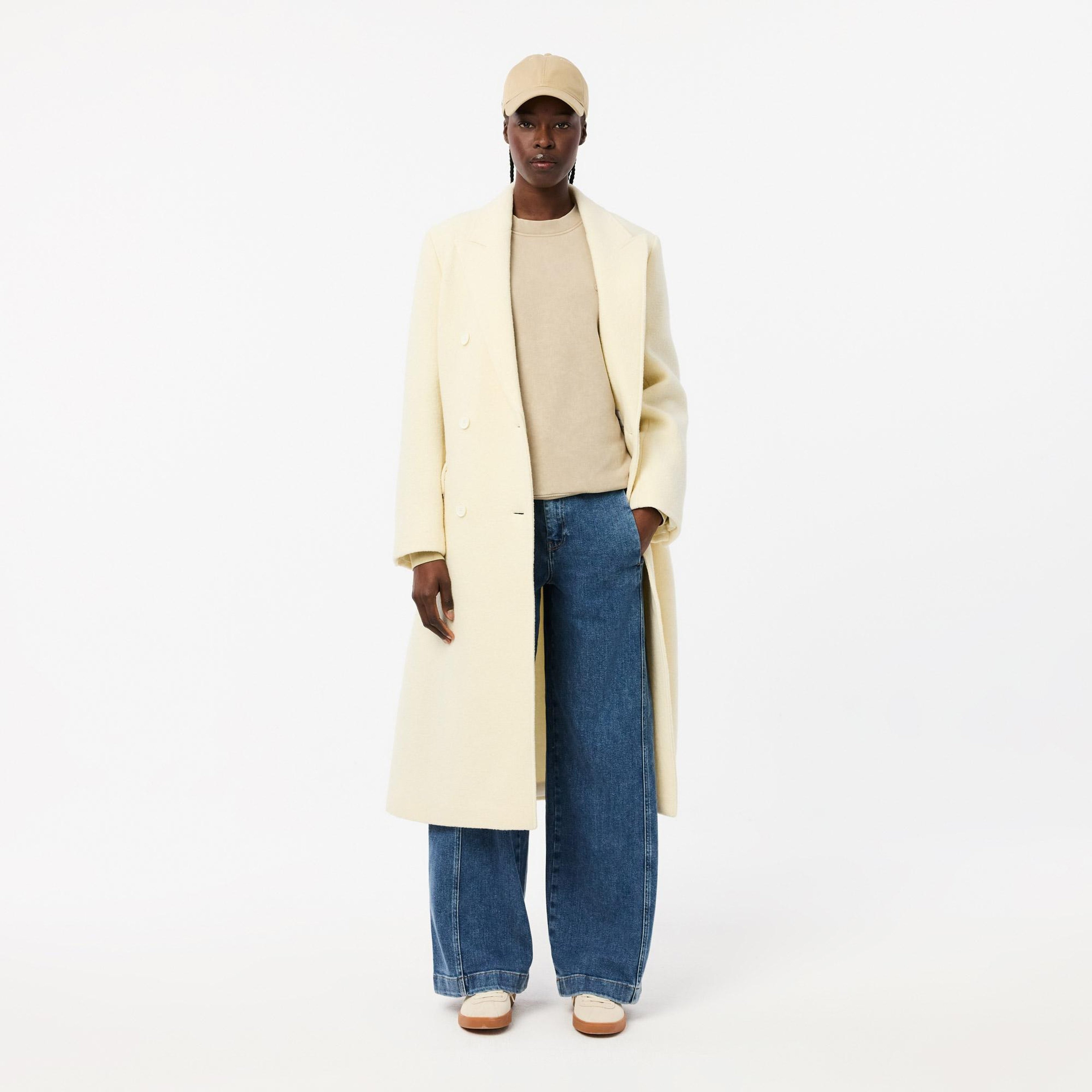 Unisex Loose Fit Bisiklet Yaka Bej Sweatshirt