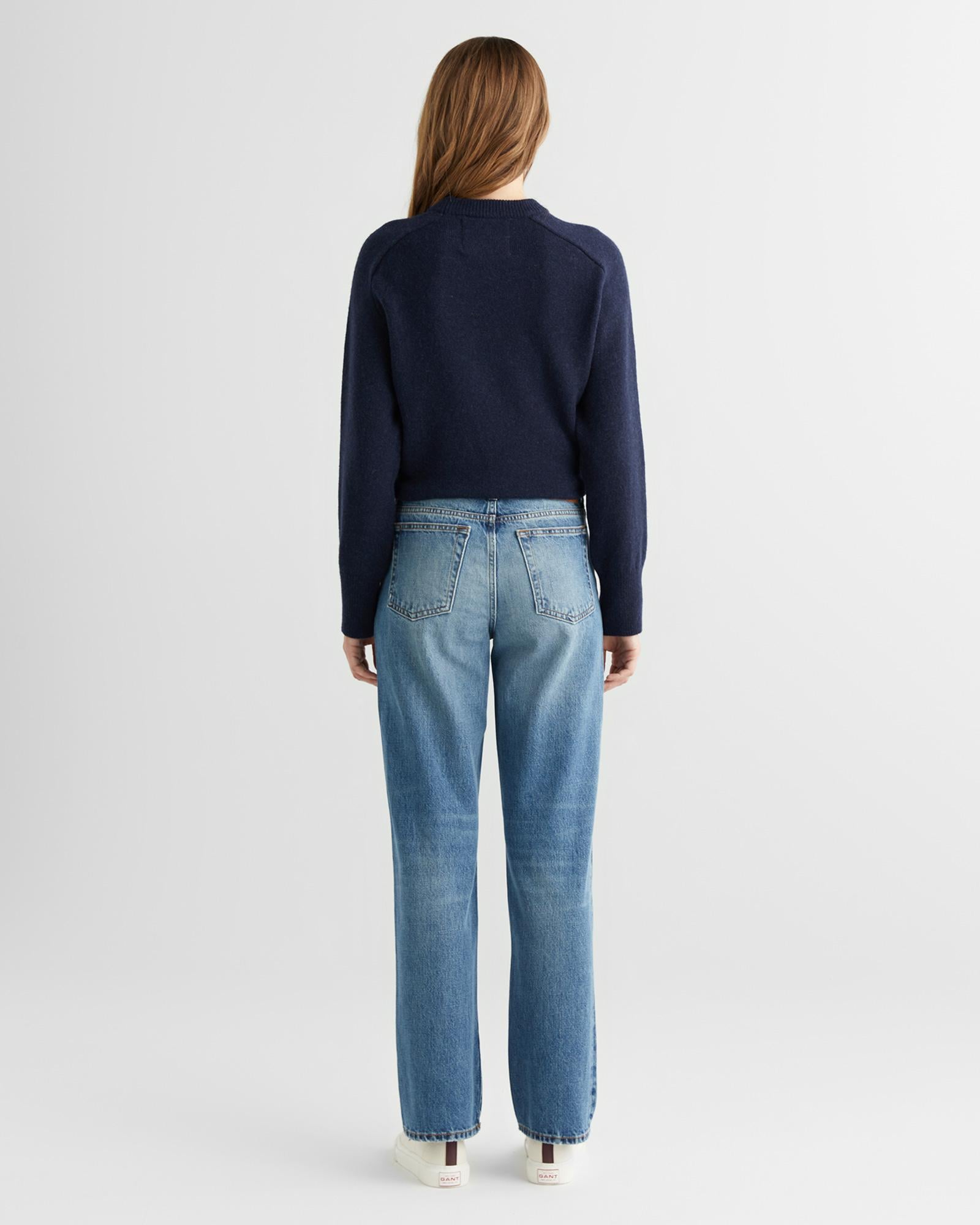 GANT Kadın Mavi Straight Fit Jean Pantolon