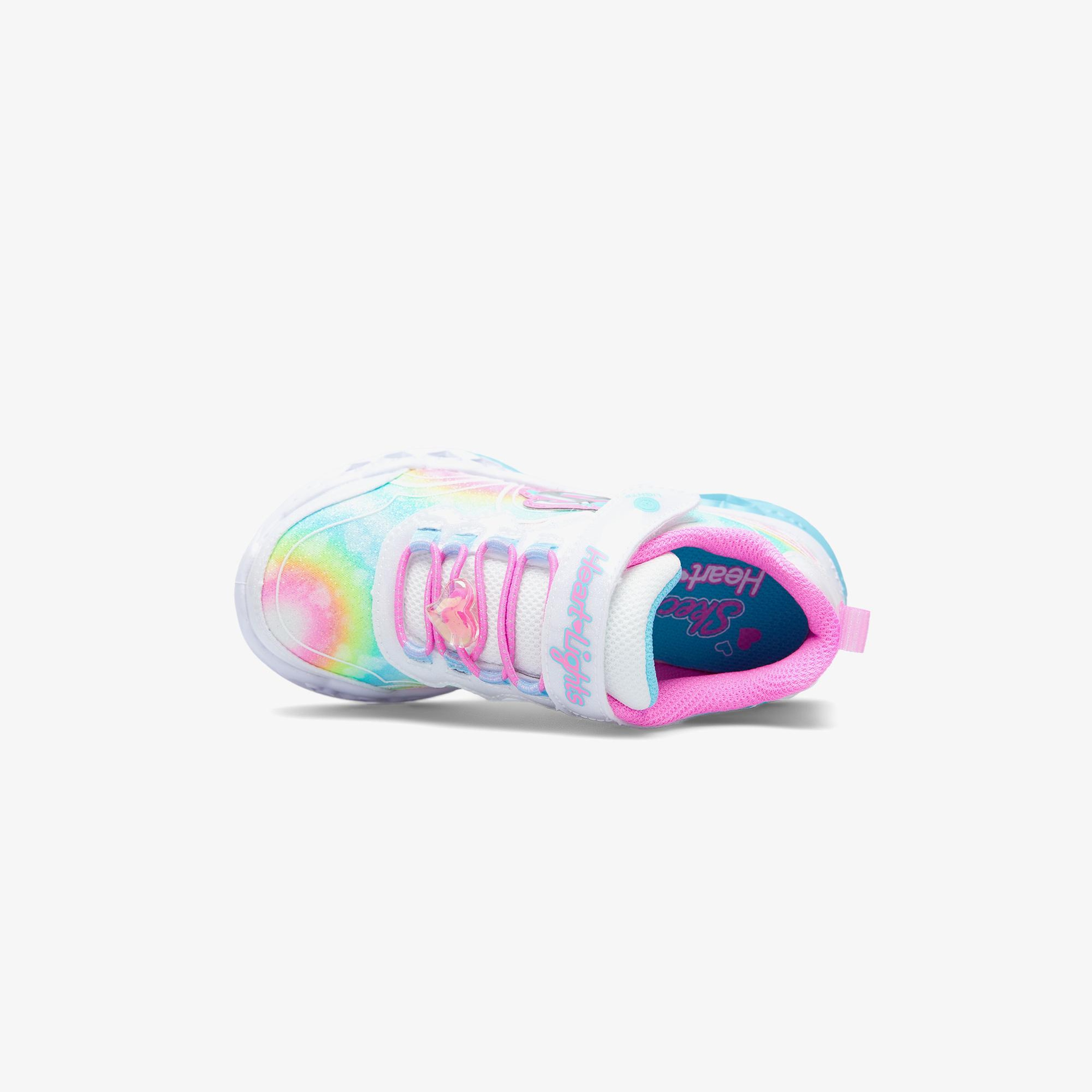 Skechers Flutter Heart Lights Groovy Swirl Çocuk Beyaz Spor Ayakkabı
