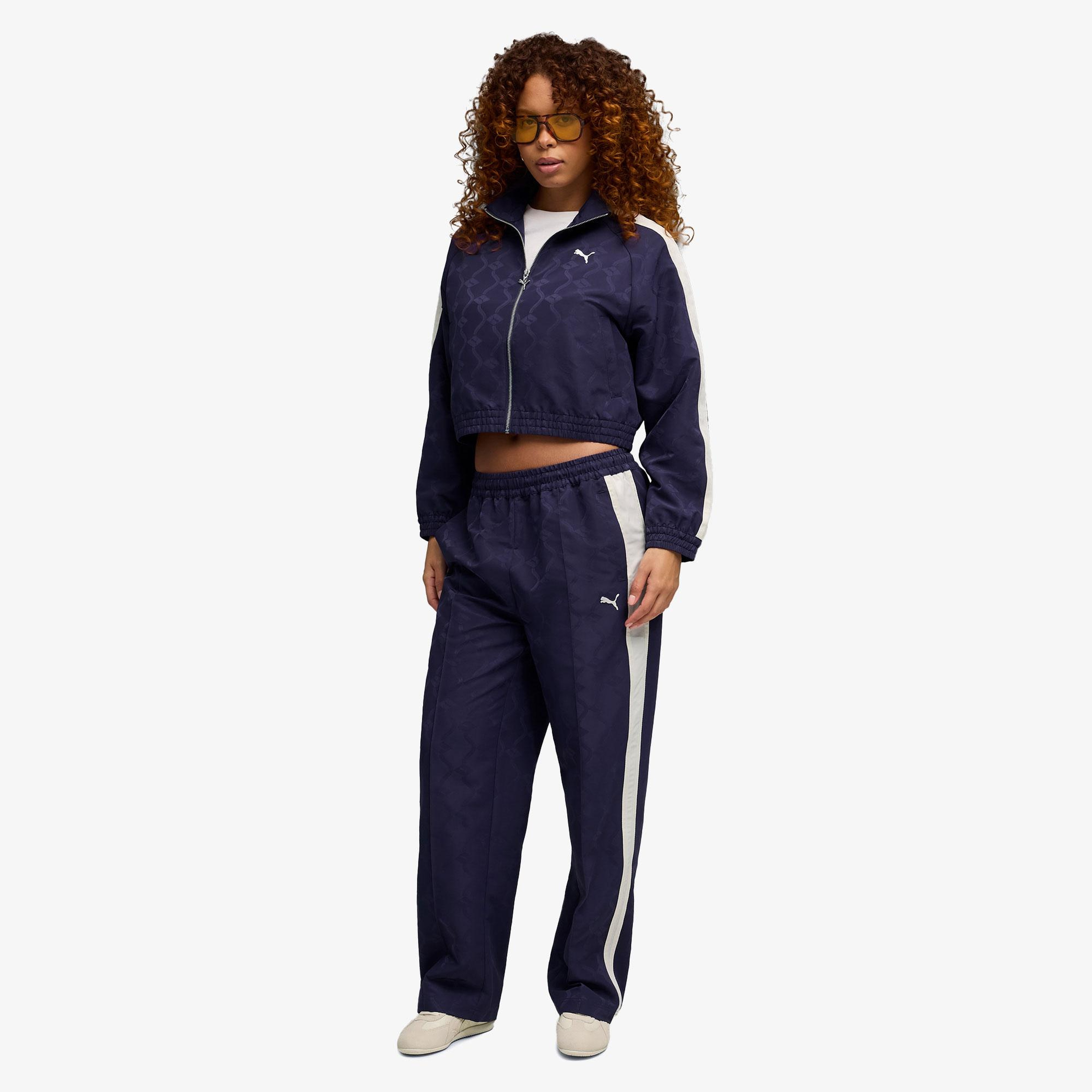 Puma T7 Jacquarded Kadın Mor Ceket