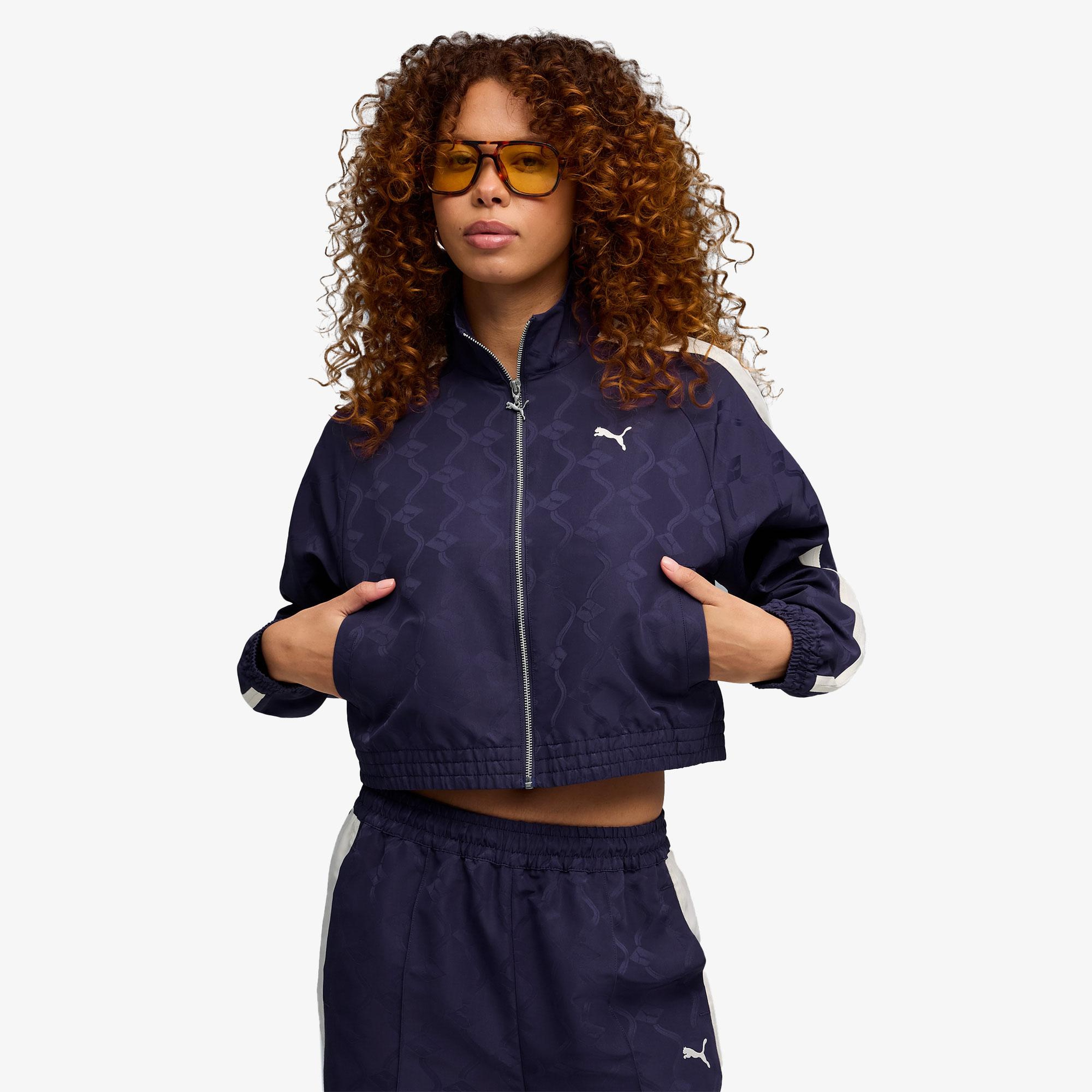 Puma T7 Jacquarded Kadın Mor Ceket