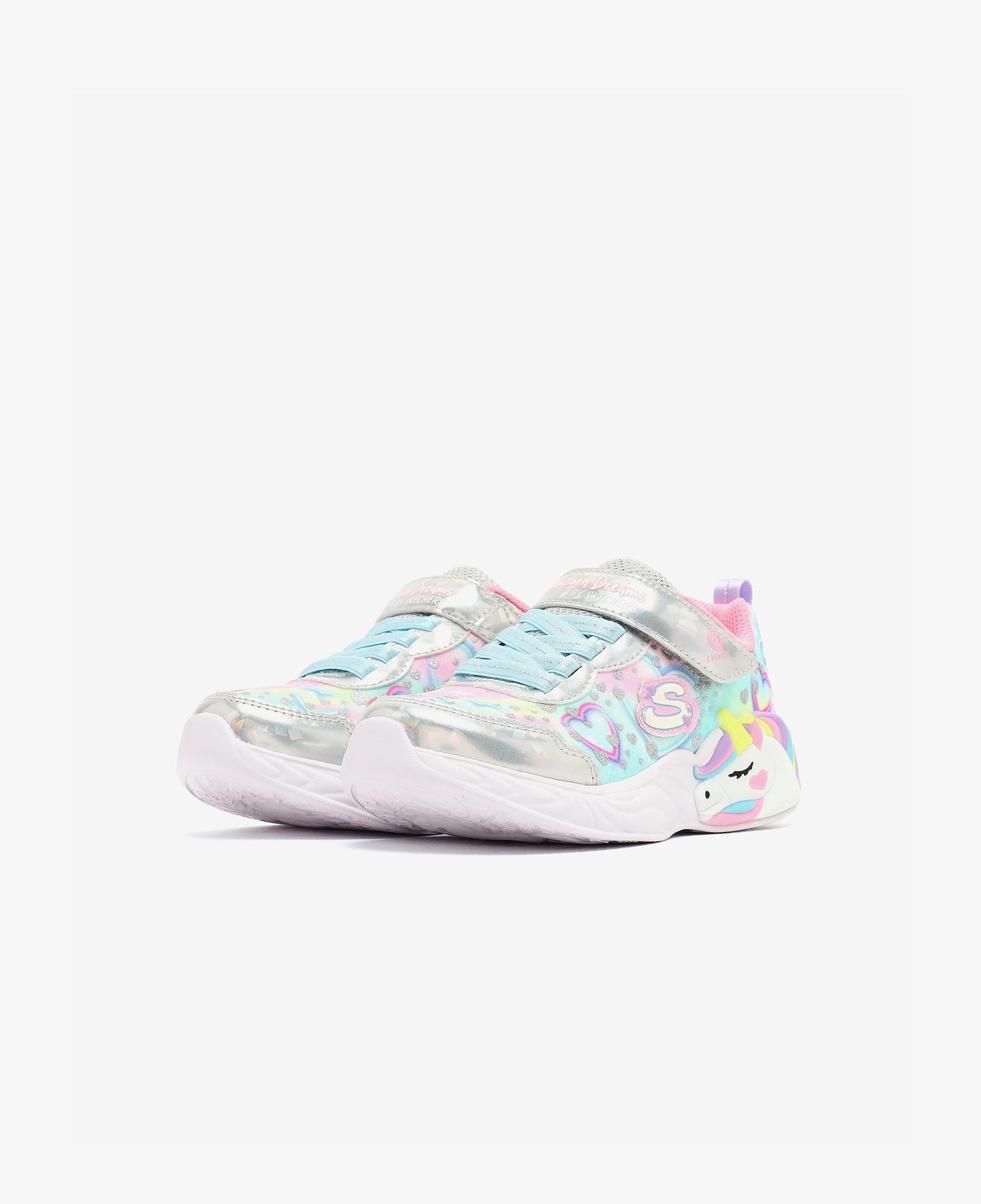Skechers Unicorn Dreams Heart Sparkles Çocuk Gümüş Spor Ayakkabı